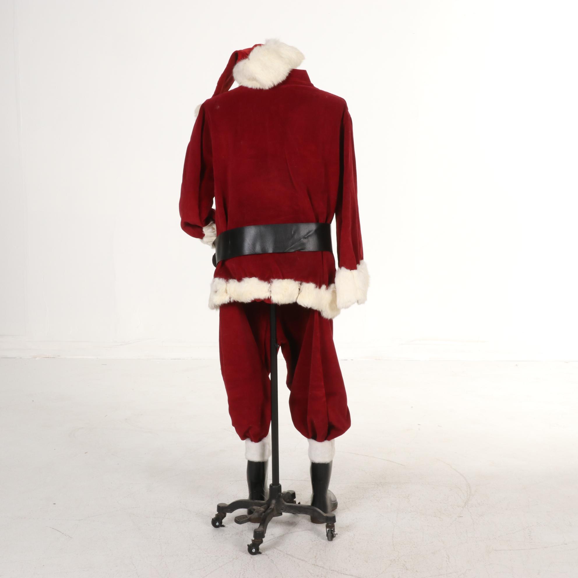 Homemade Santa Suit With Wig, Beard and Accessories