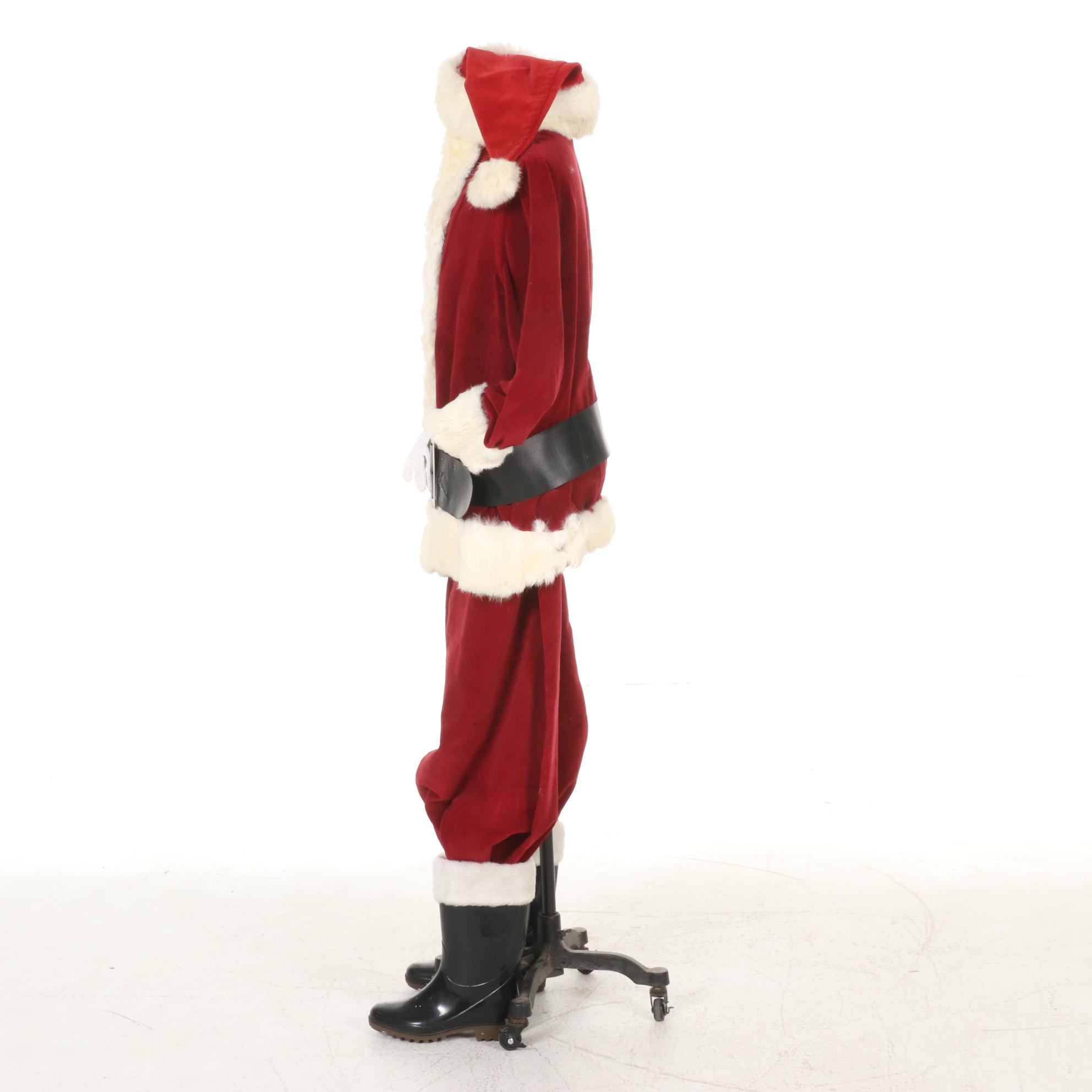 Homemade Santa Suit With Wig, Beard and Accessories