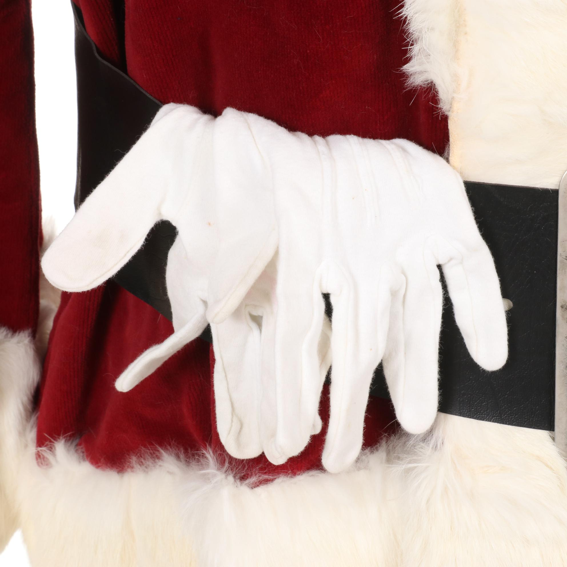 Homemade Santa Suit With Wig, Beard and Accessories