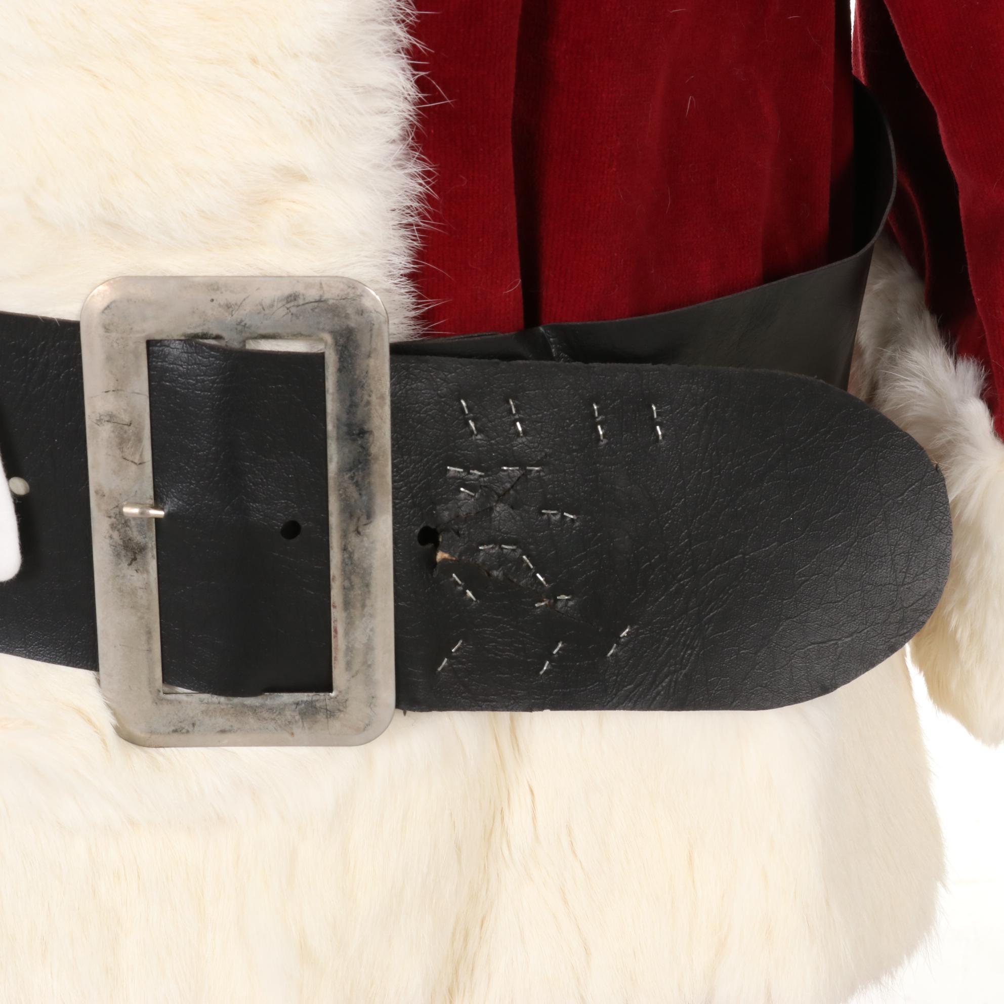 Homemade Santa Suit With Wig, Beard and Accessories