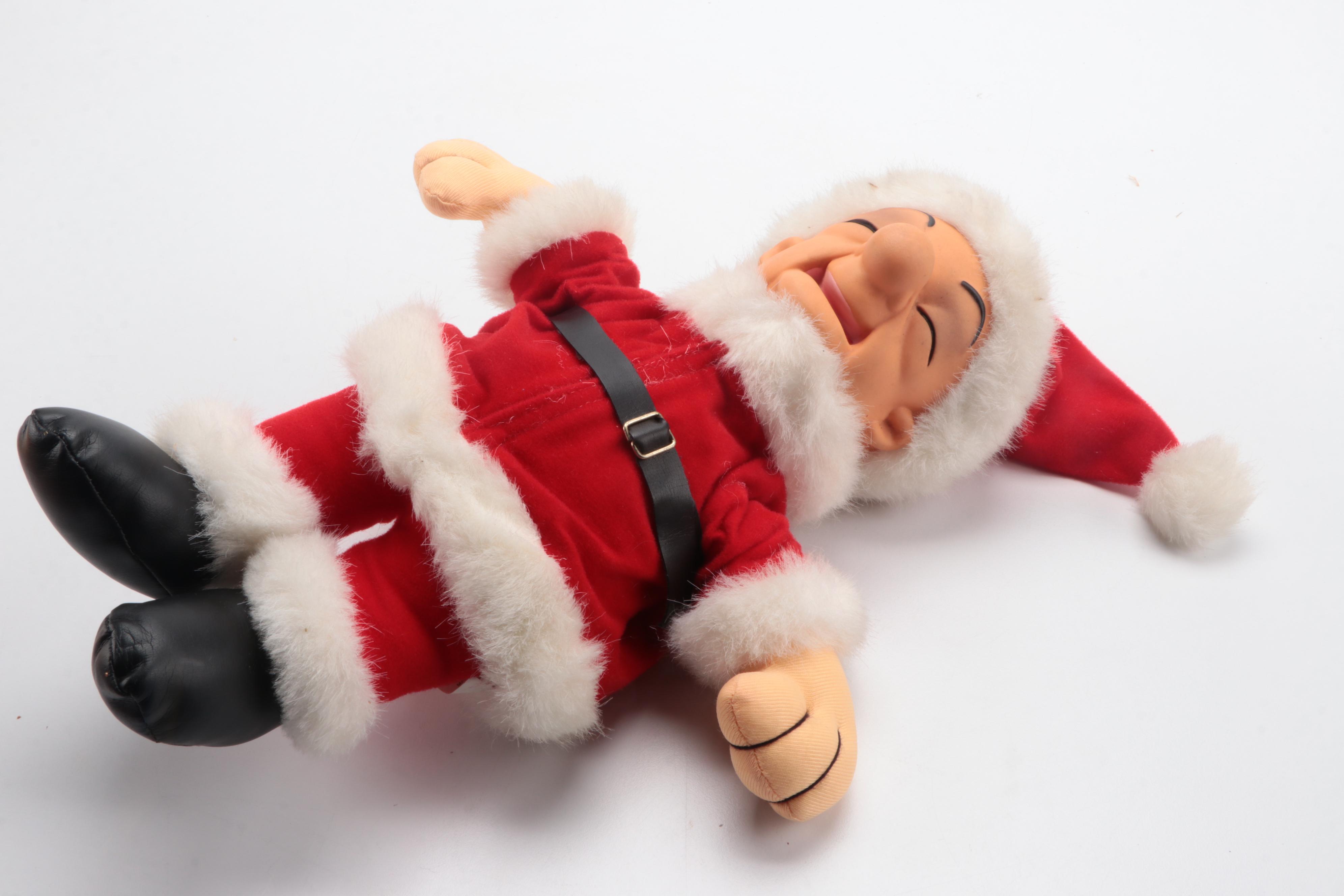Cuddle Wit "Mr. Magoo Santa" Plush with Santa Goofy Doll and Character Stockings