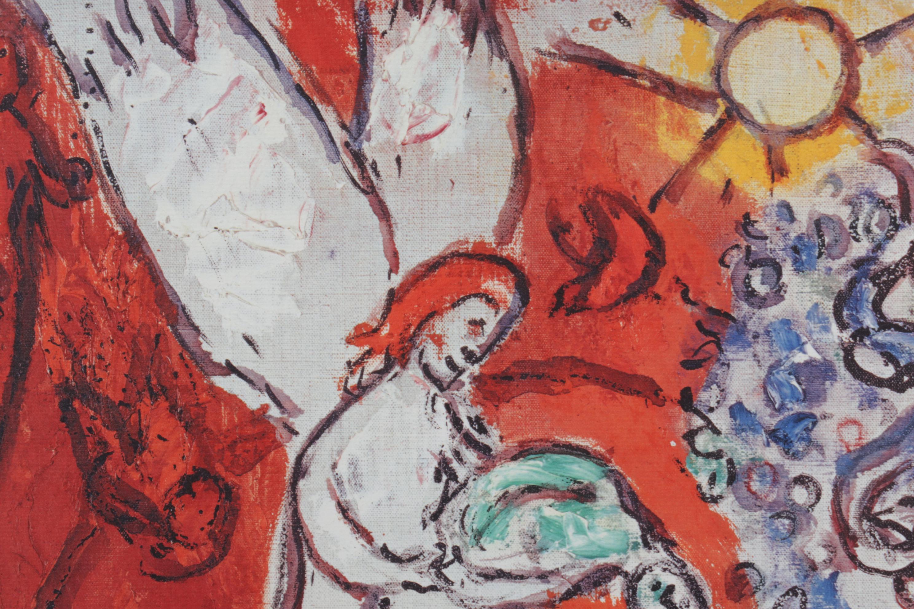 Color Lithograph After Marc Chagall "La Creation de l'Homme," 1986