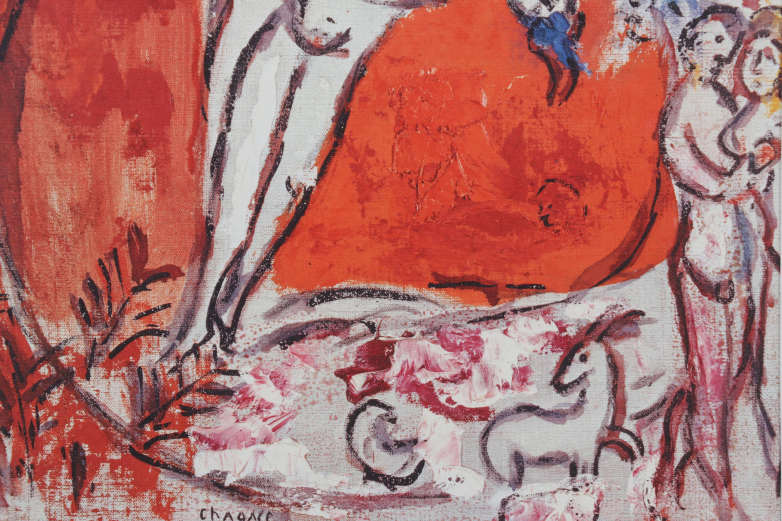 Color Lithograph After Marc Chagall "La Creation de l'Homme," 1986