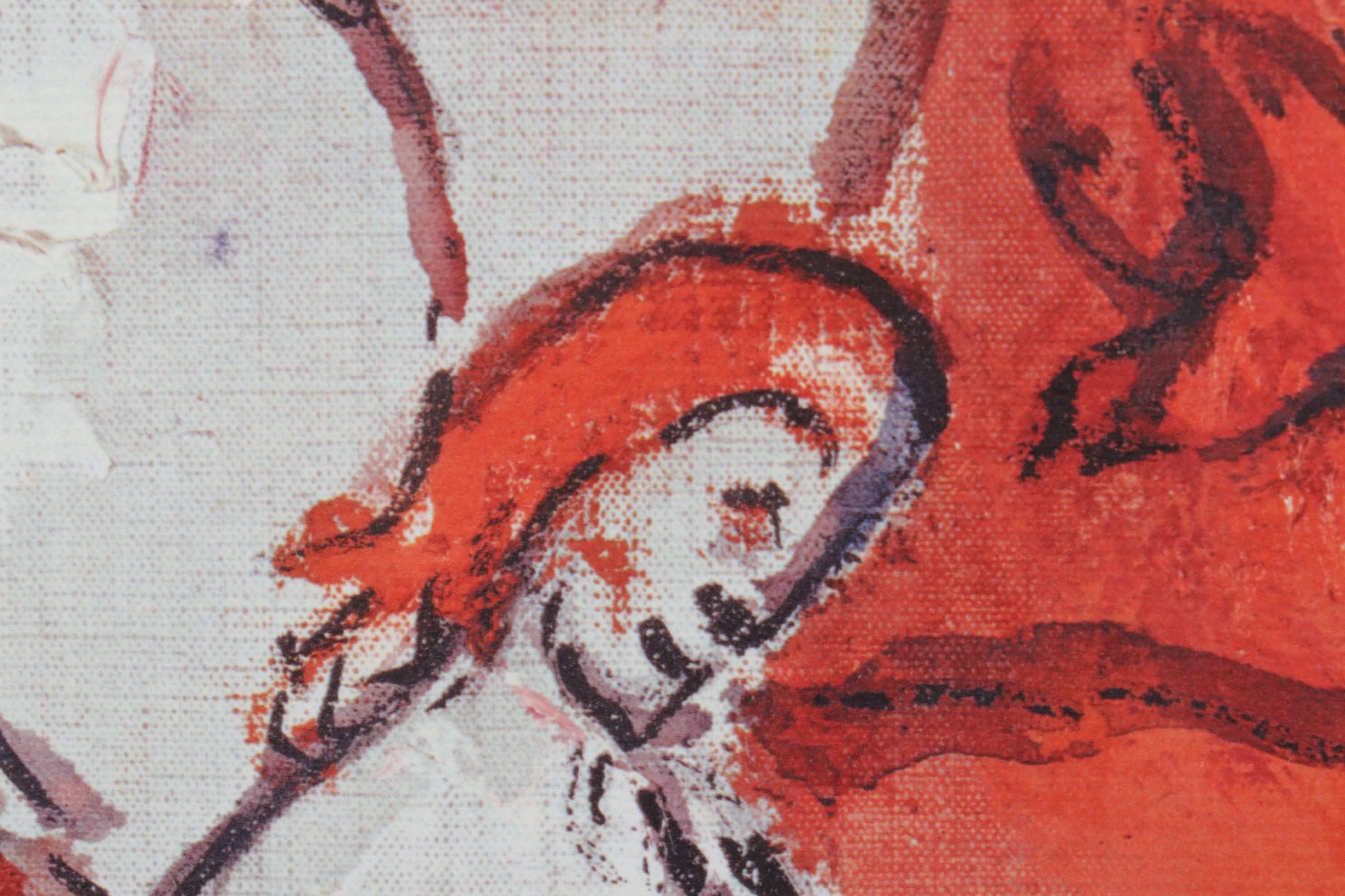 Color Lithograph After Marc Chagall "La Creation de l'Homme," 1986