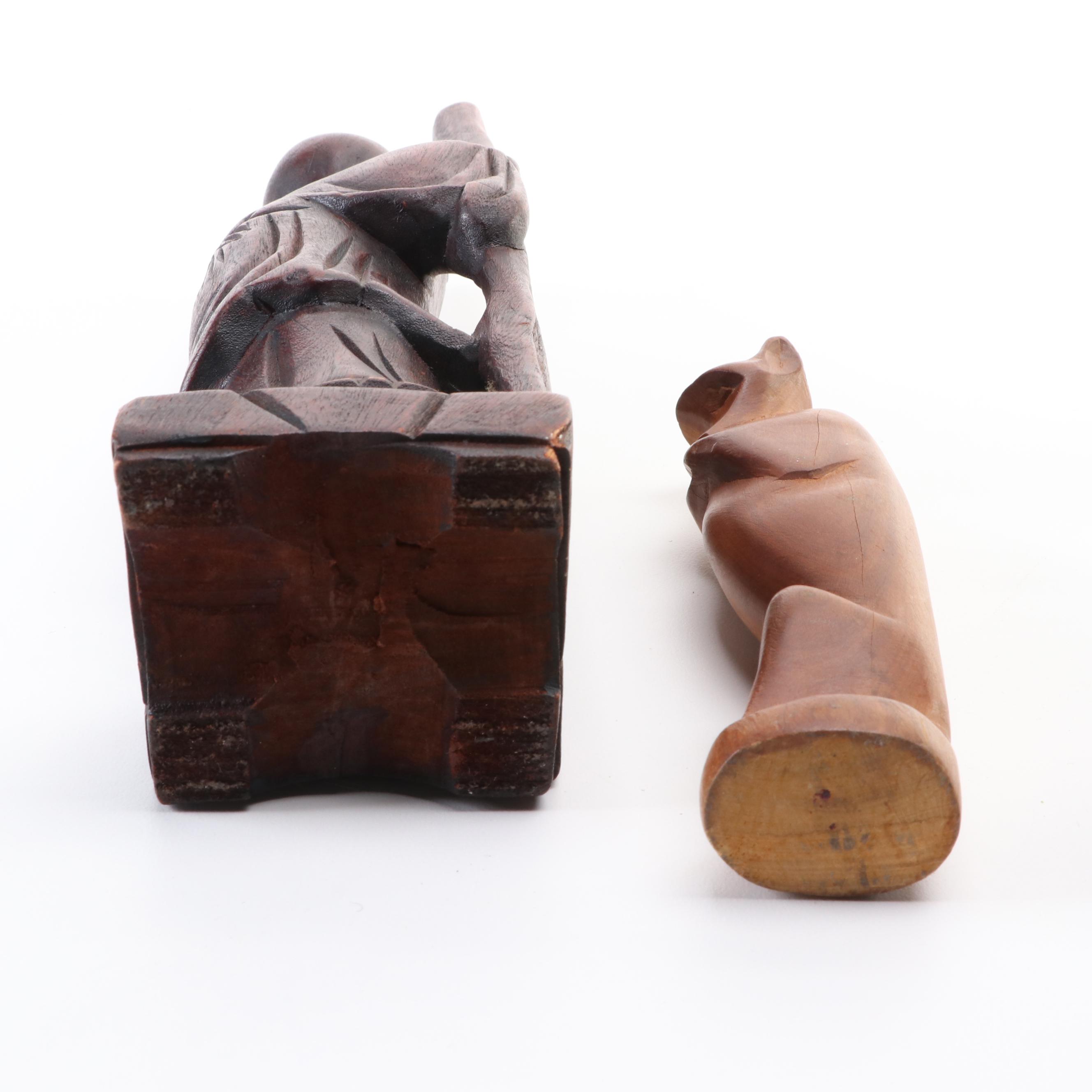 Limoges Haviland "Peaceable Kingdom" Porcelain Plate with Carved Wood Figurines