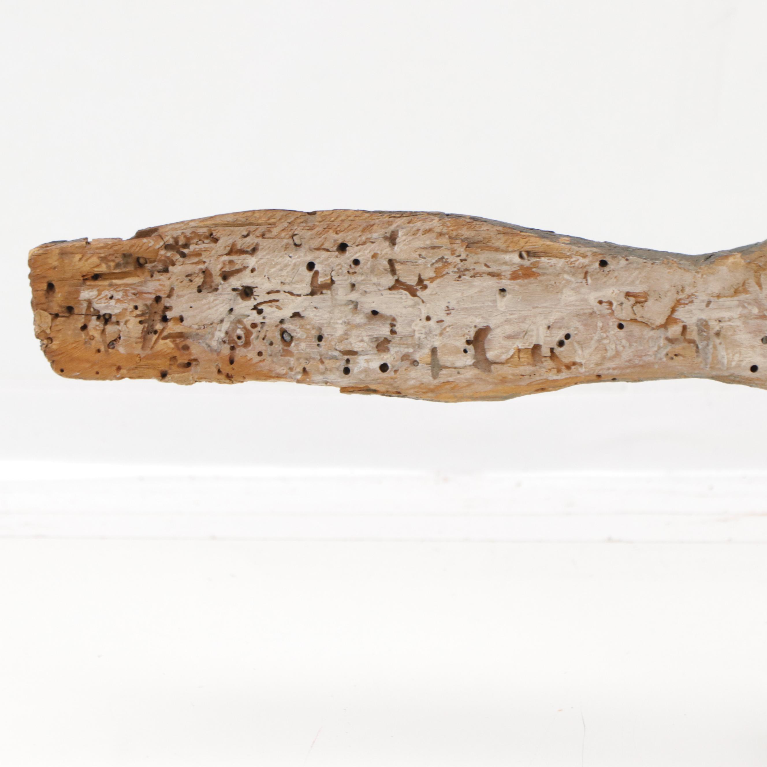 William Dawson Folk Art Hand-Painted Salvaged Wood Sculpture of Creature