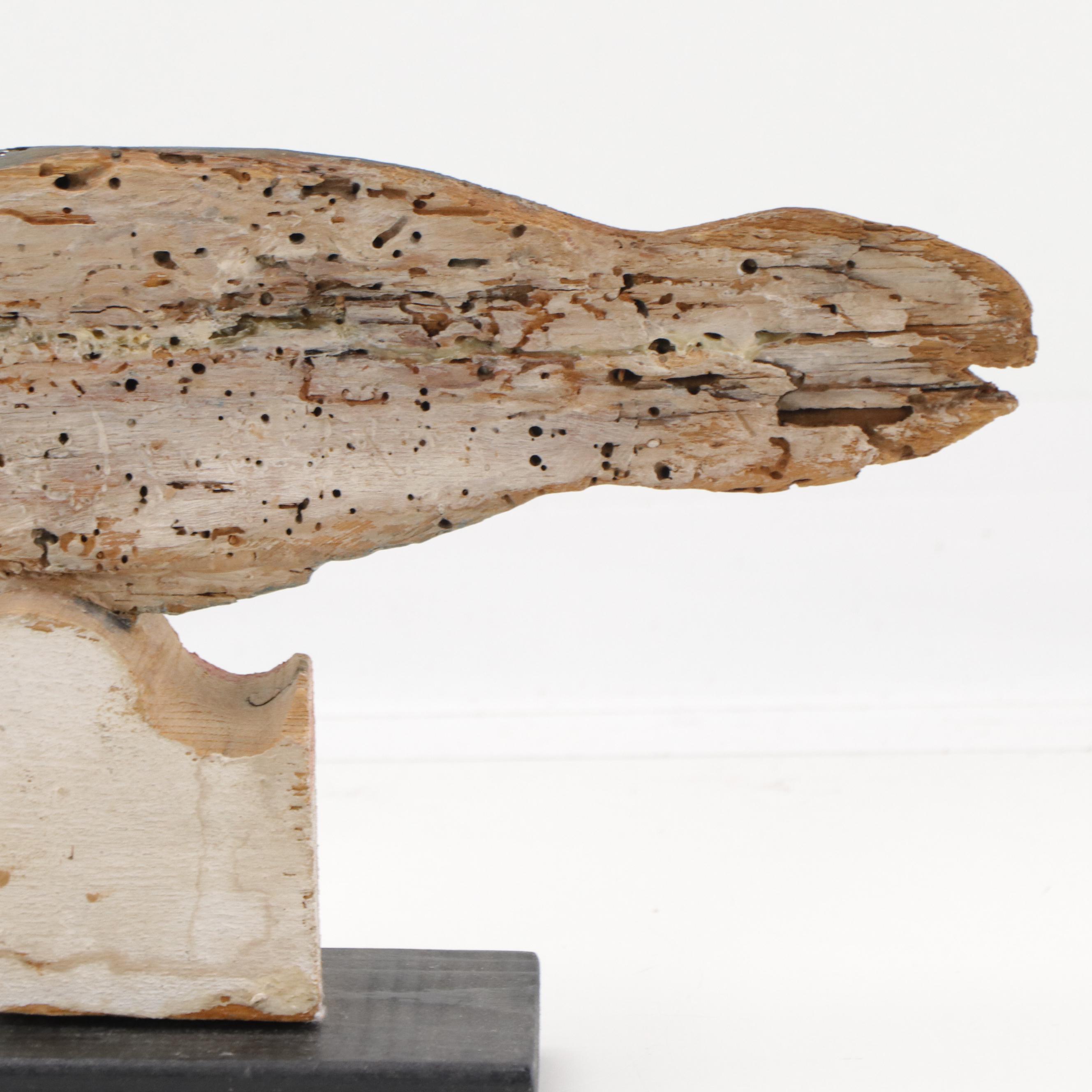 William Dawson Folk Art Hand-Painted Salvaged Wood Sculpture of Creature