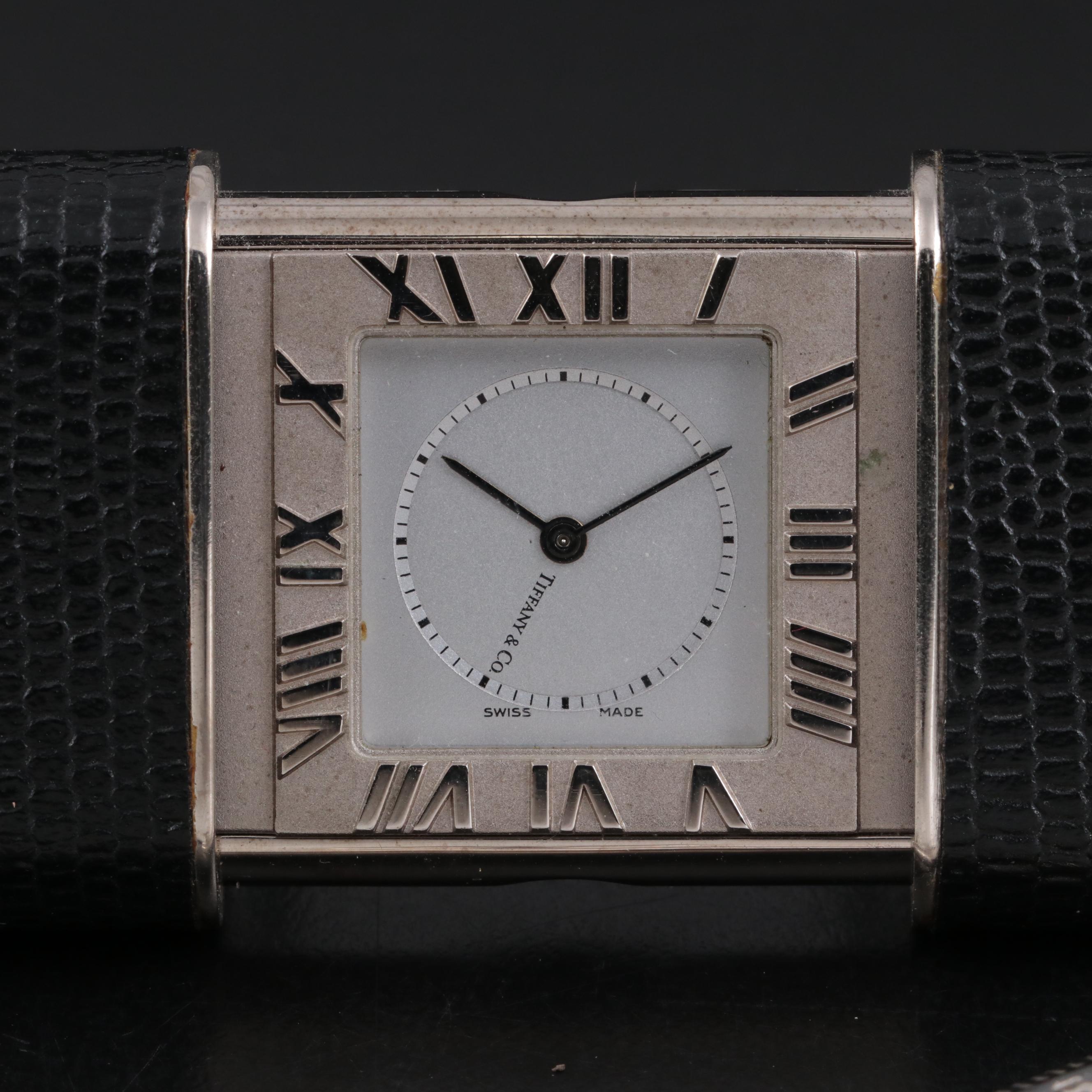 Tiffany & Co. Sterling Silver Pocket Ruler with Collapsible Travel Clock