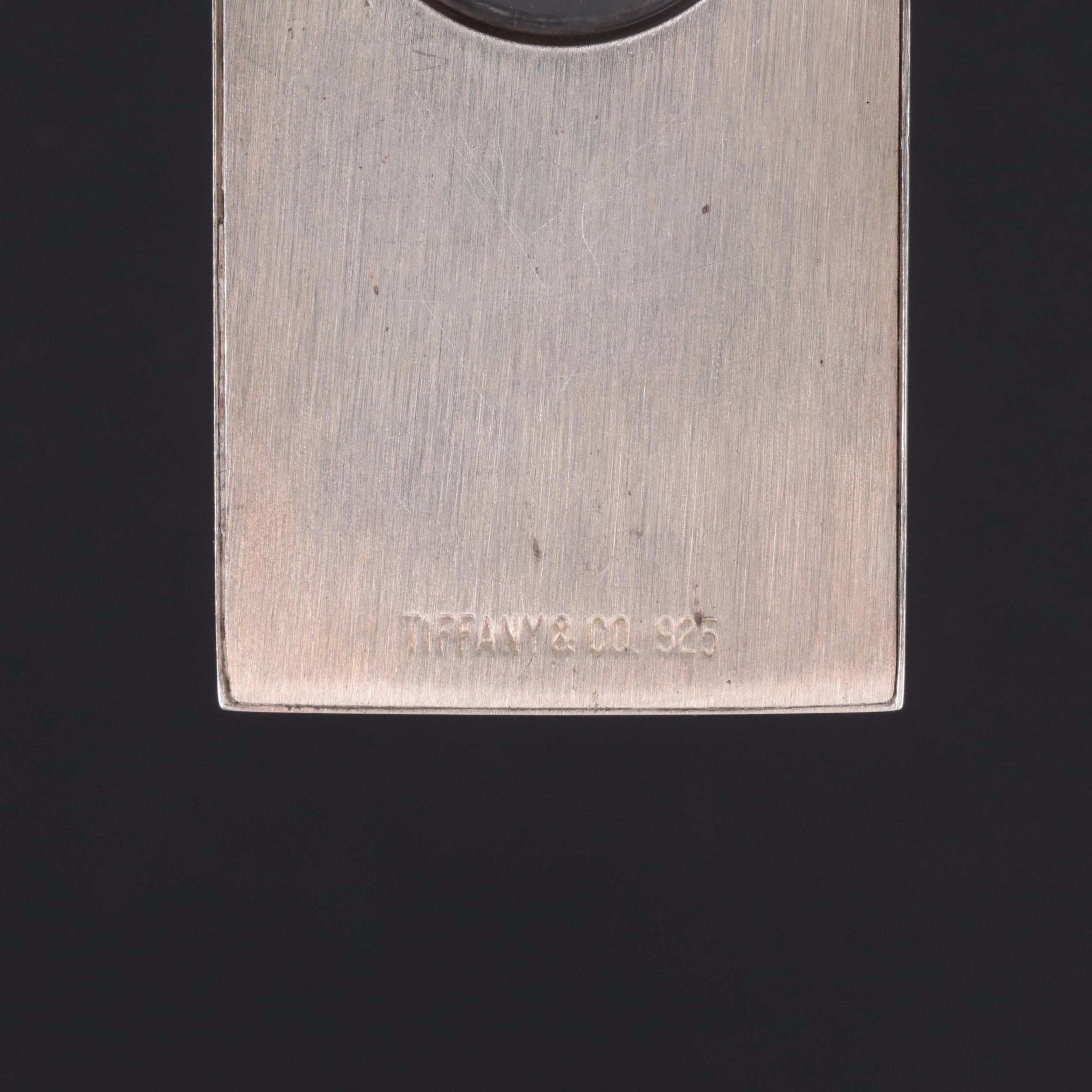 Tiffany & Co. Sterling Silver Pocket Ruler with Collapsible Travel Clock