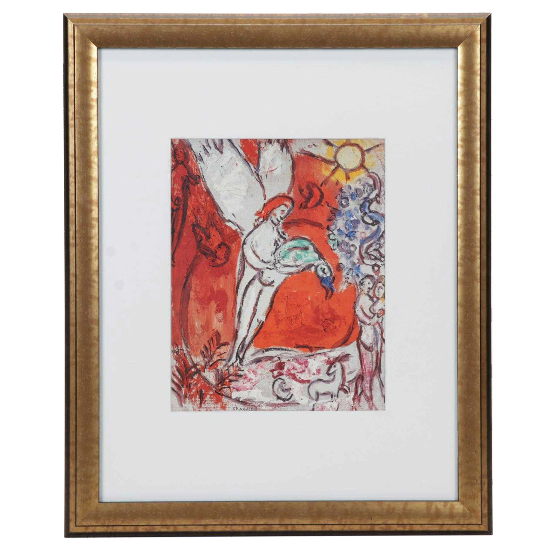 Color Lithograph After Marc Chagall "La Creation de l'Homme," 1986