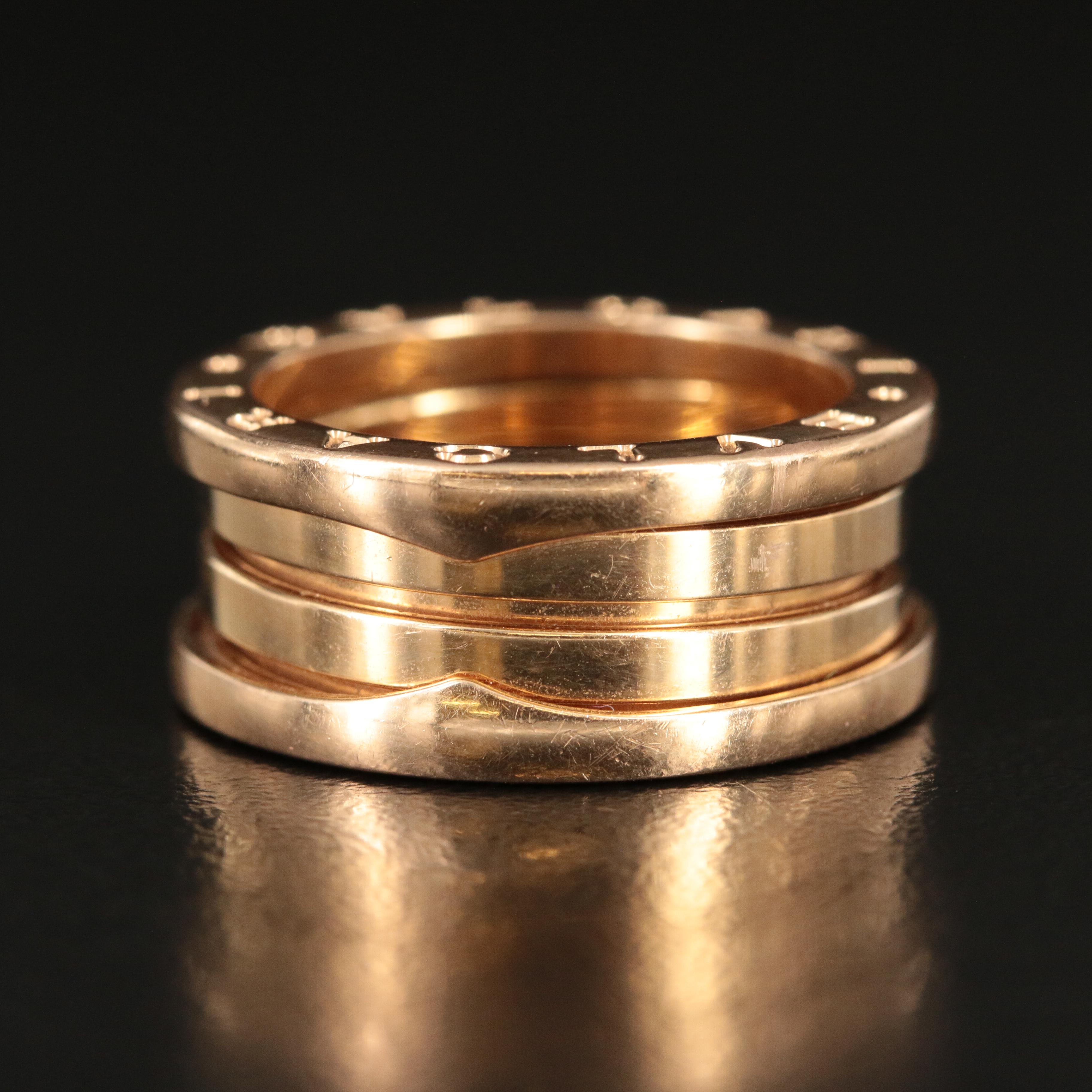 Bulgari BVLGARI "B. Zero" 18K Rose Gold Ring