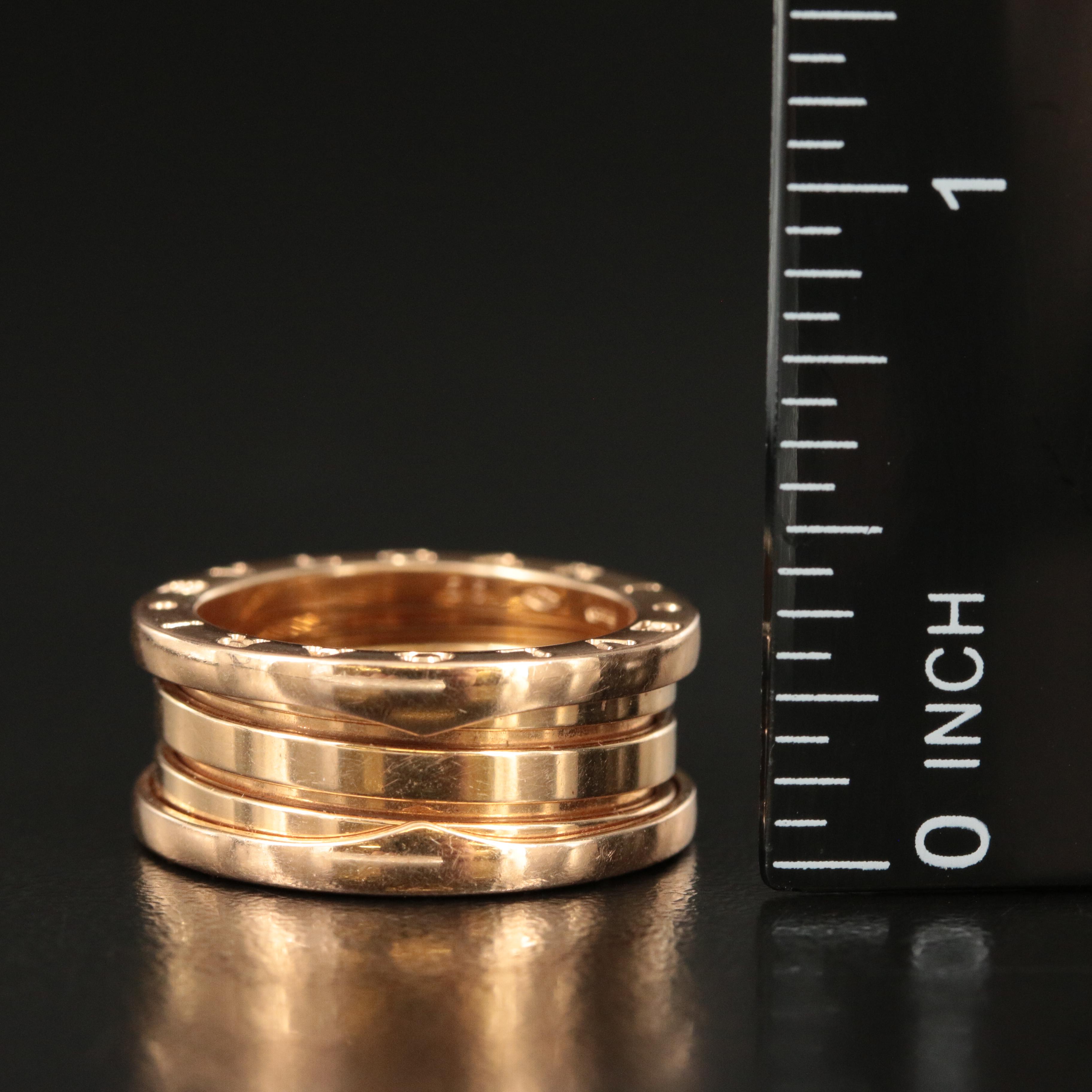 Bulgari BVLGARI "B. Zero" 18K Rose Gold Ring