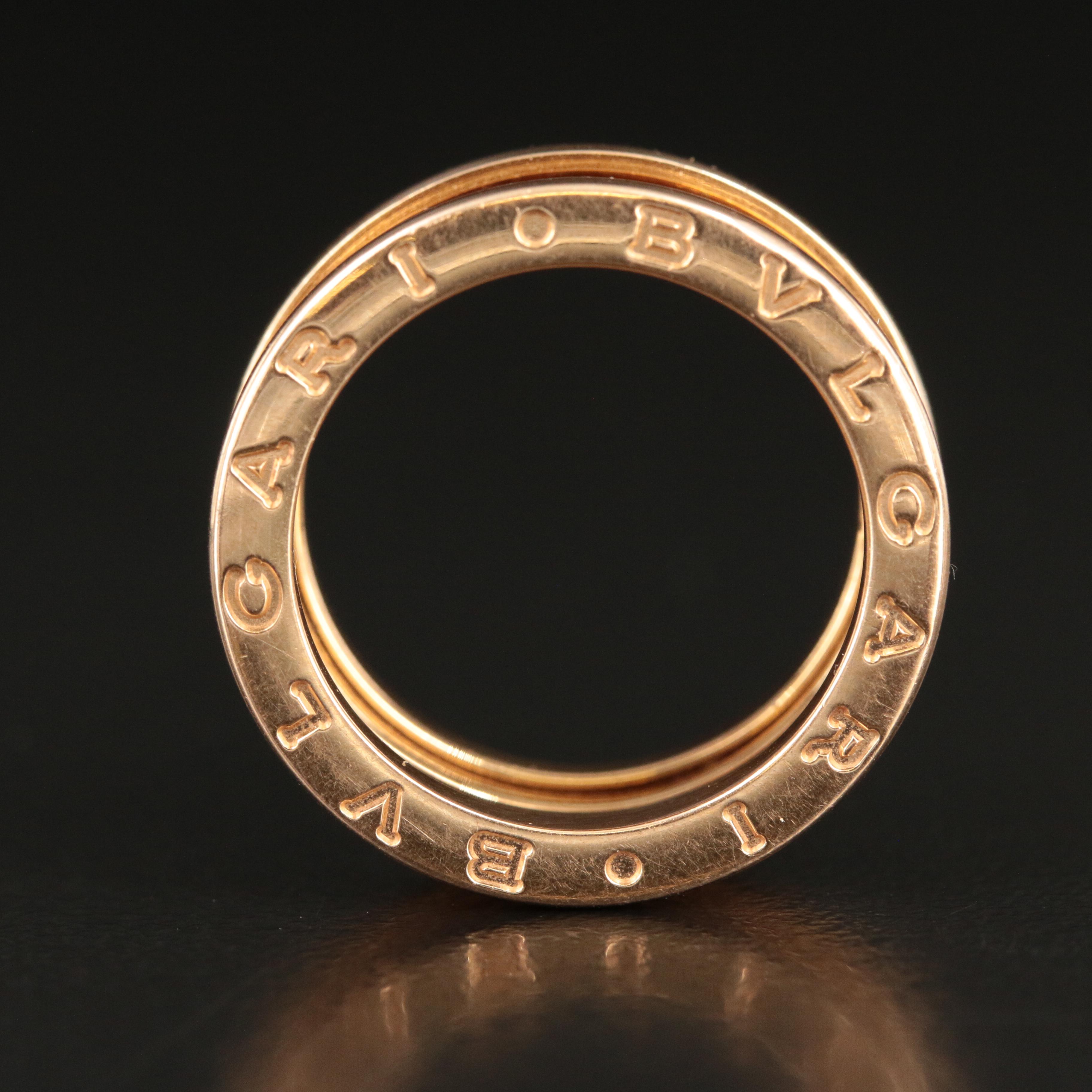 Bulgari BVLGARI "B. Zero" 18K Rose Gold Ring