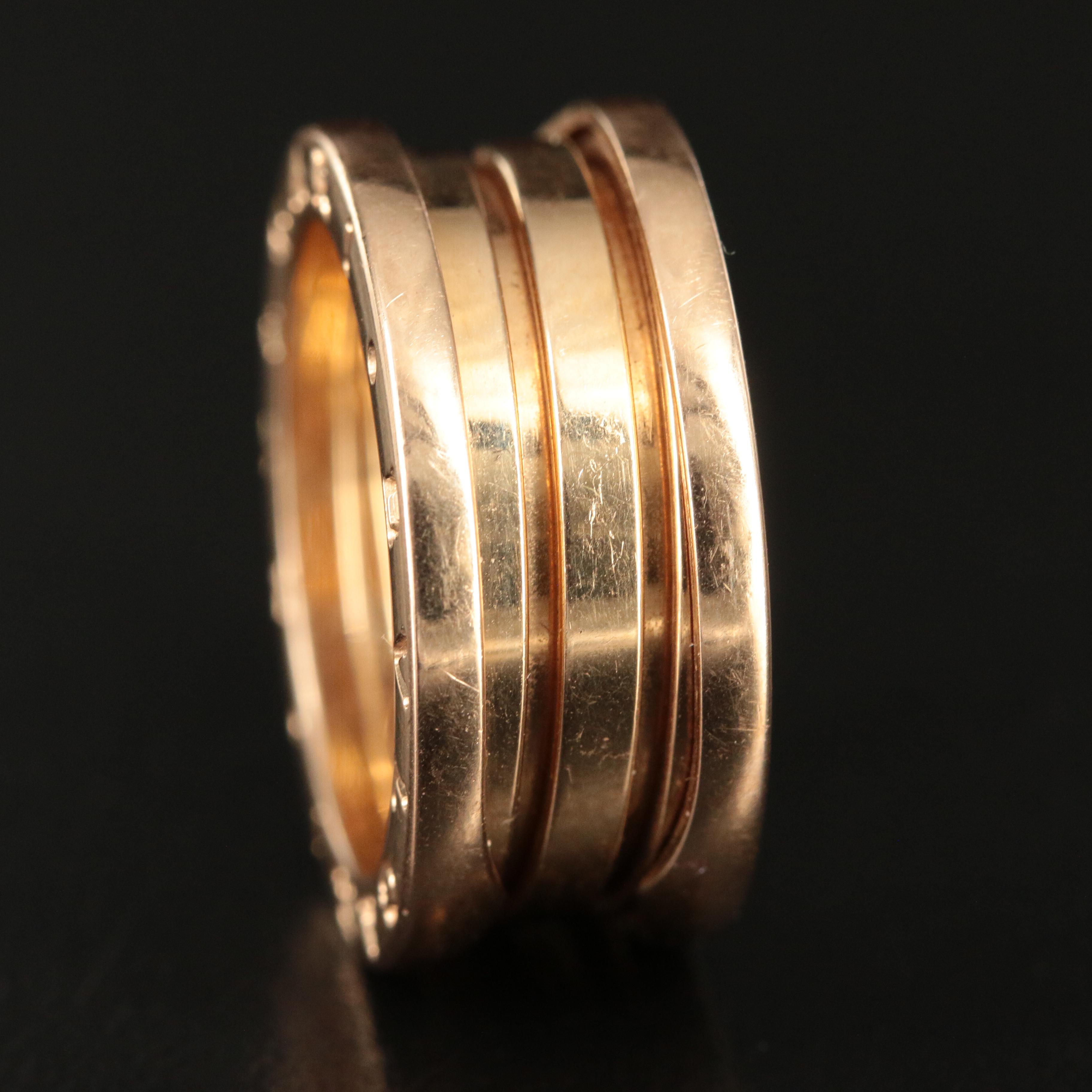 Bulgari BVLGARI "B. Zero" 18K Rose Gold Ring | EBTH