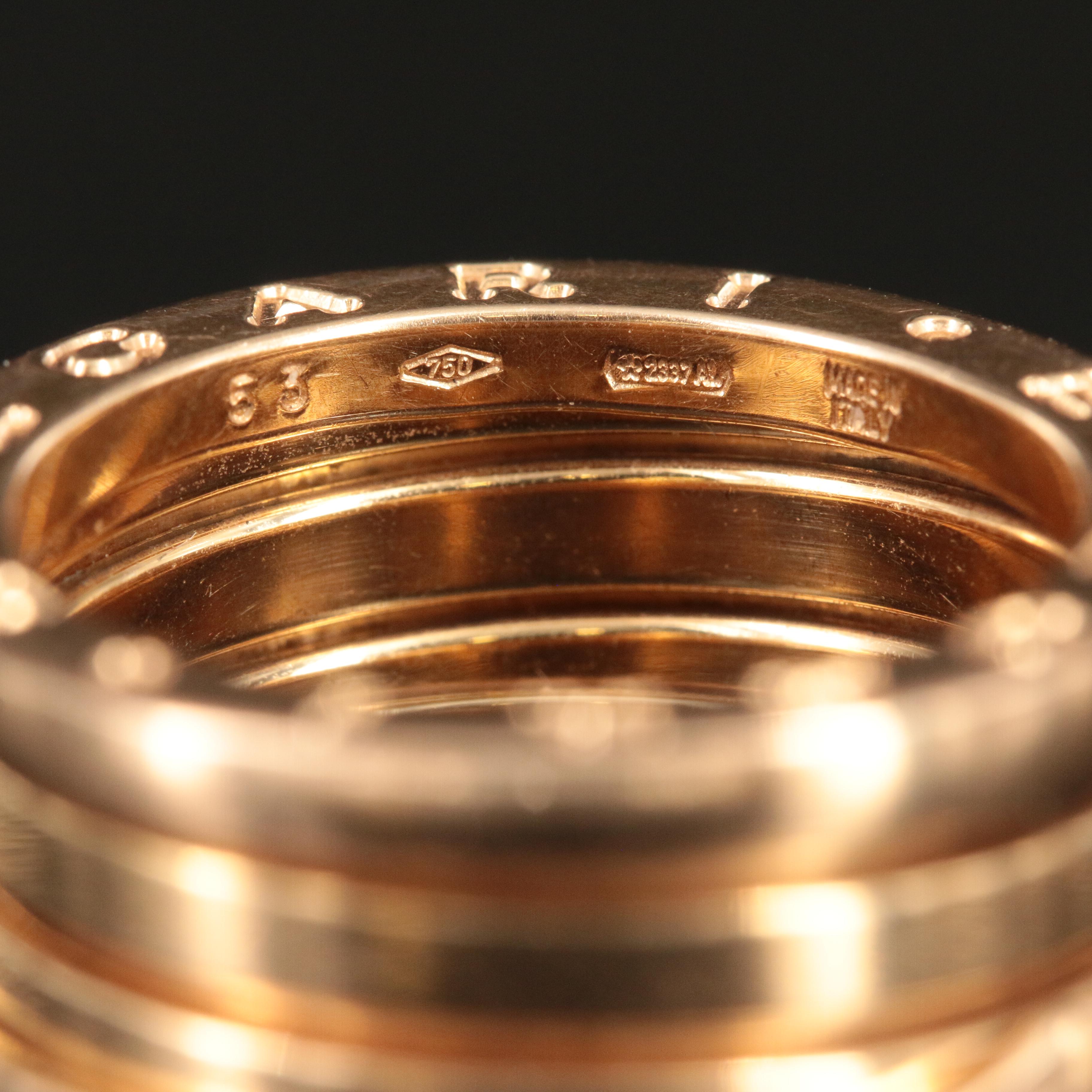 Bulgari BVLGARI "B. Zero" 18K Rose Gold Ring