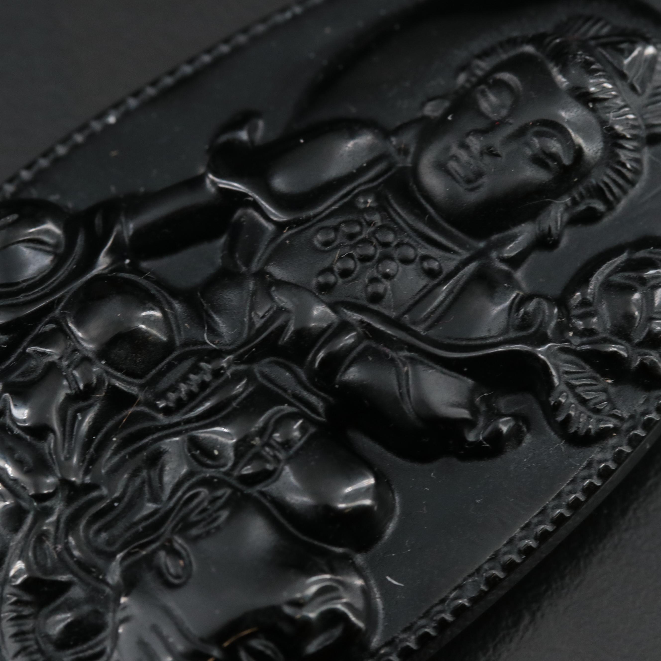 Guan Yin Pendant Necklace with Jadeite Accent