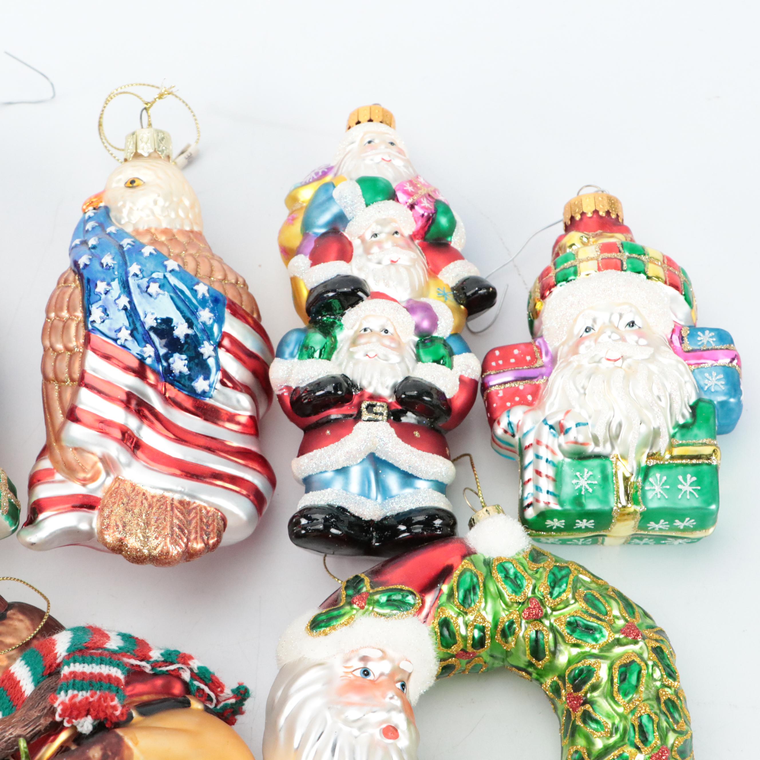 Silvered Glass, Metal and Other Christmas Ornaments