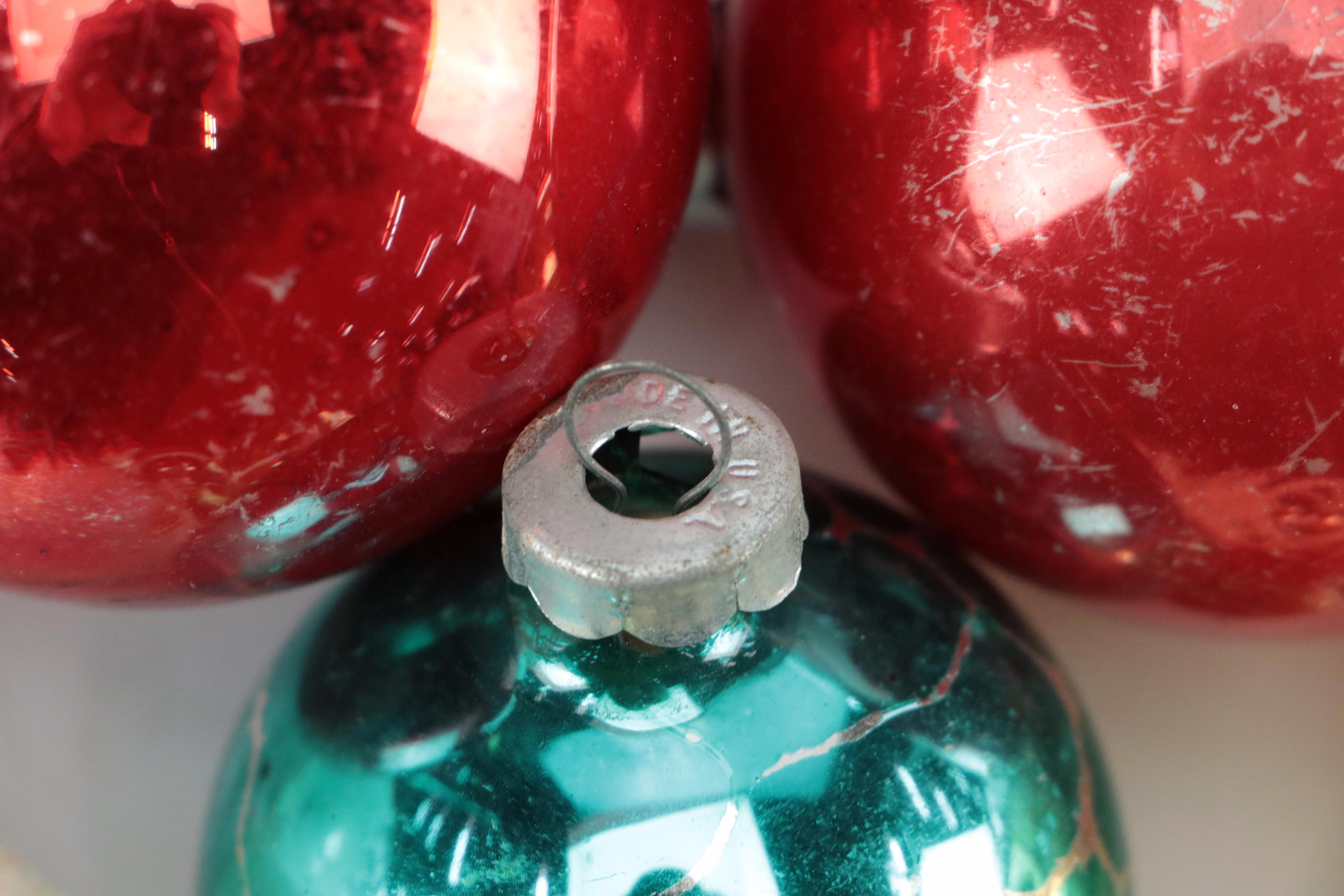 Silvered Glass, Metal and Other Christmas Ornaments