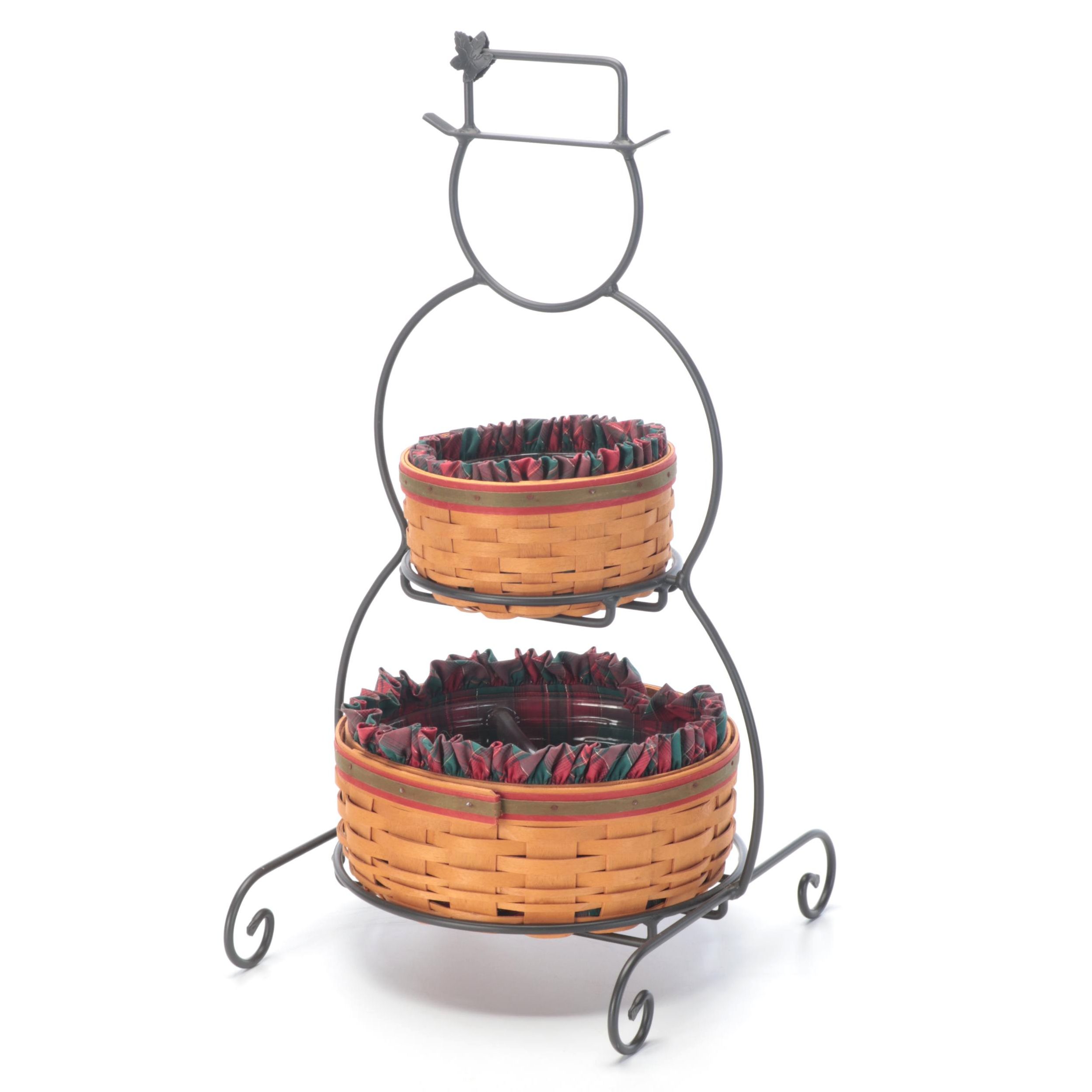 Longaberger Wrought Iron Snowman with Basket