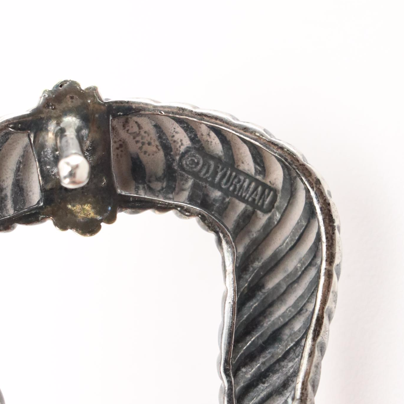 David Yurman Teju Lizard Skin and Leather Belt with Sterling and 14K Buckle