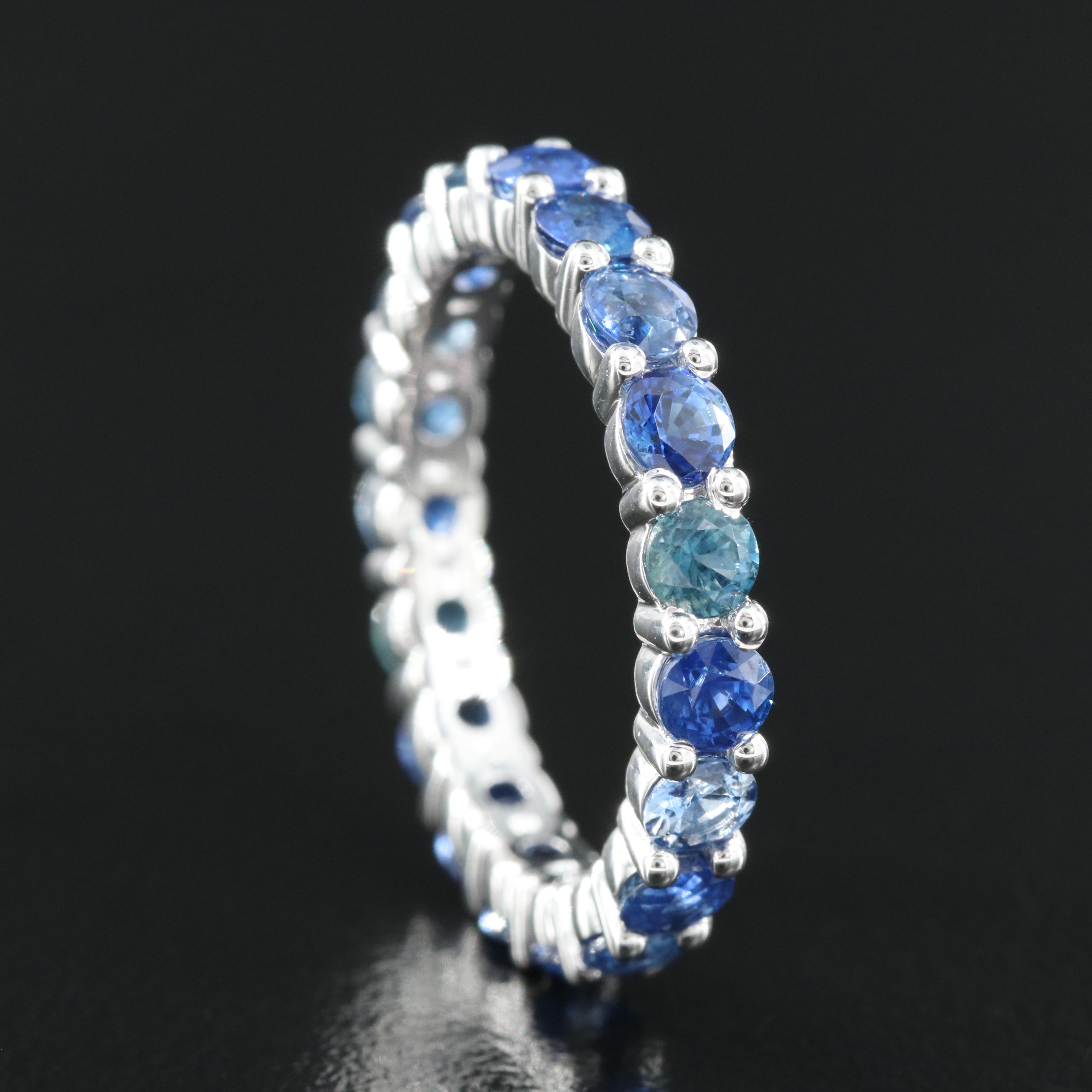 14K 3.32 CTW Sapphrie Eternity Band