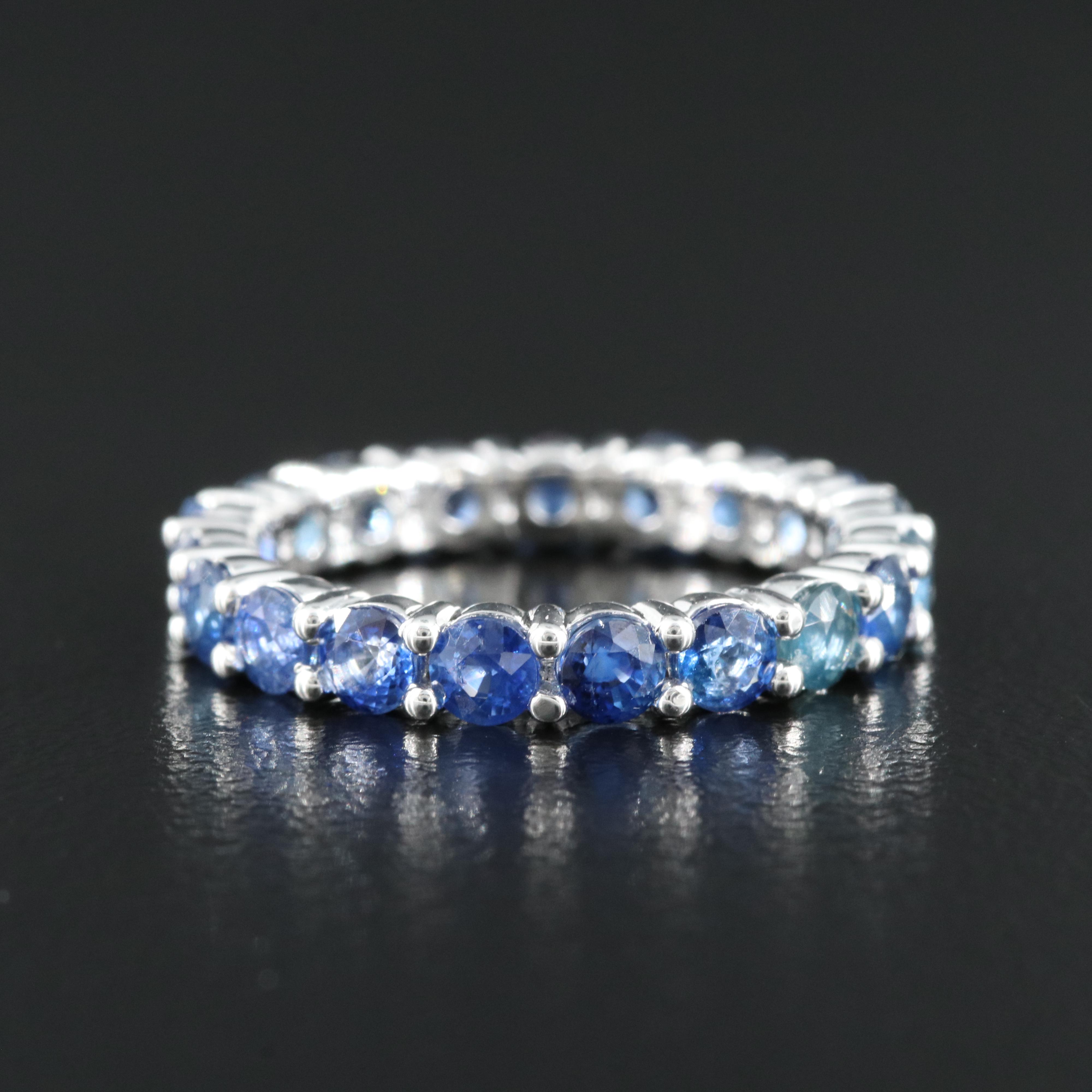 14K 3.32 CTW Sapphrie Eternity Band