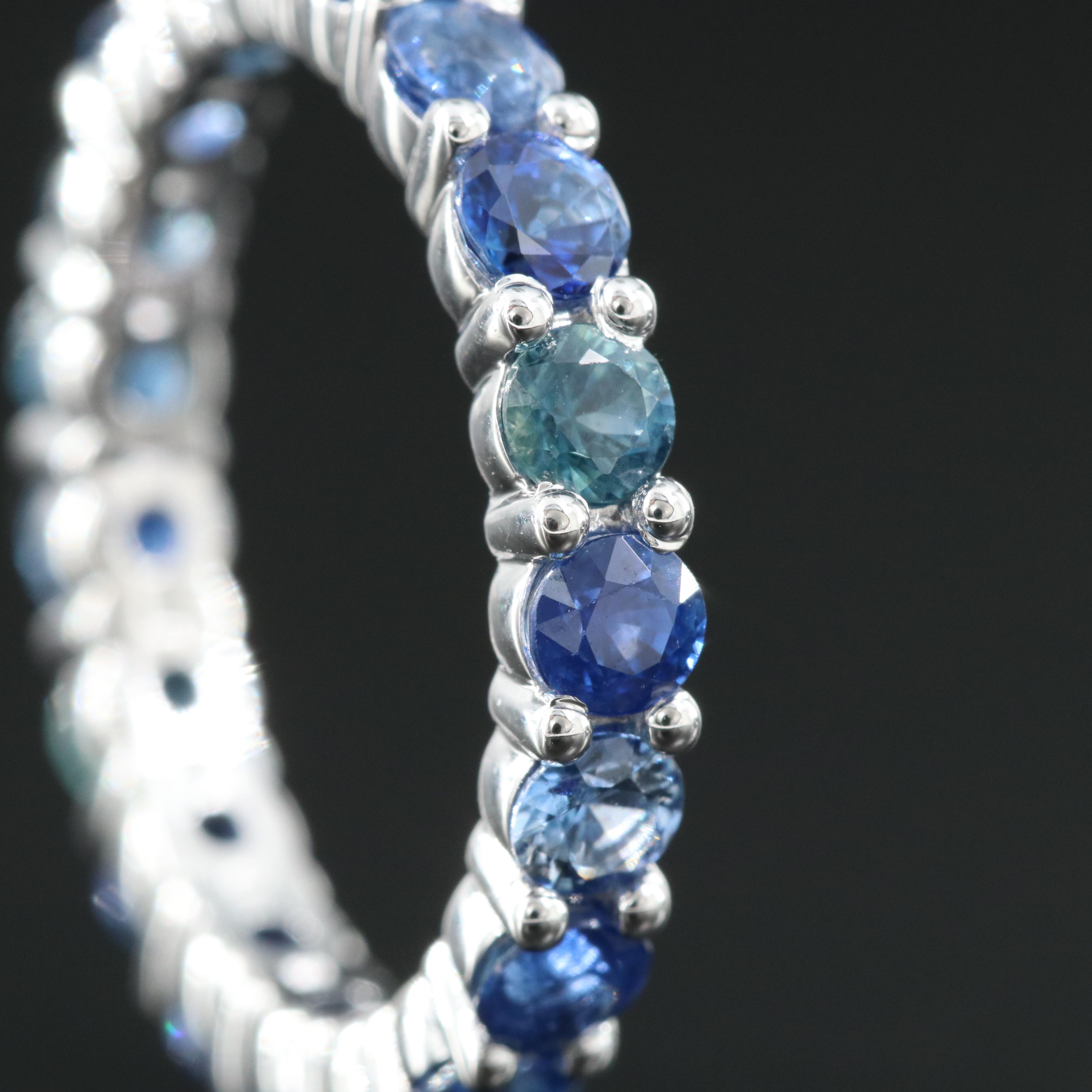 14K 3.32 CTW Sapphrie Eternity Band