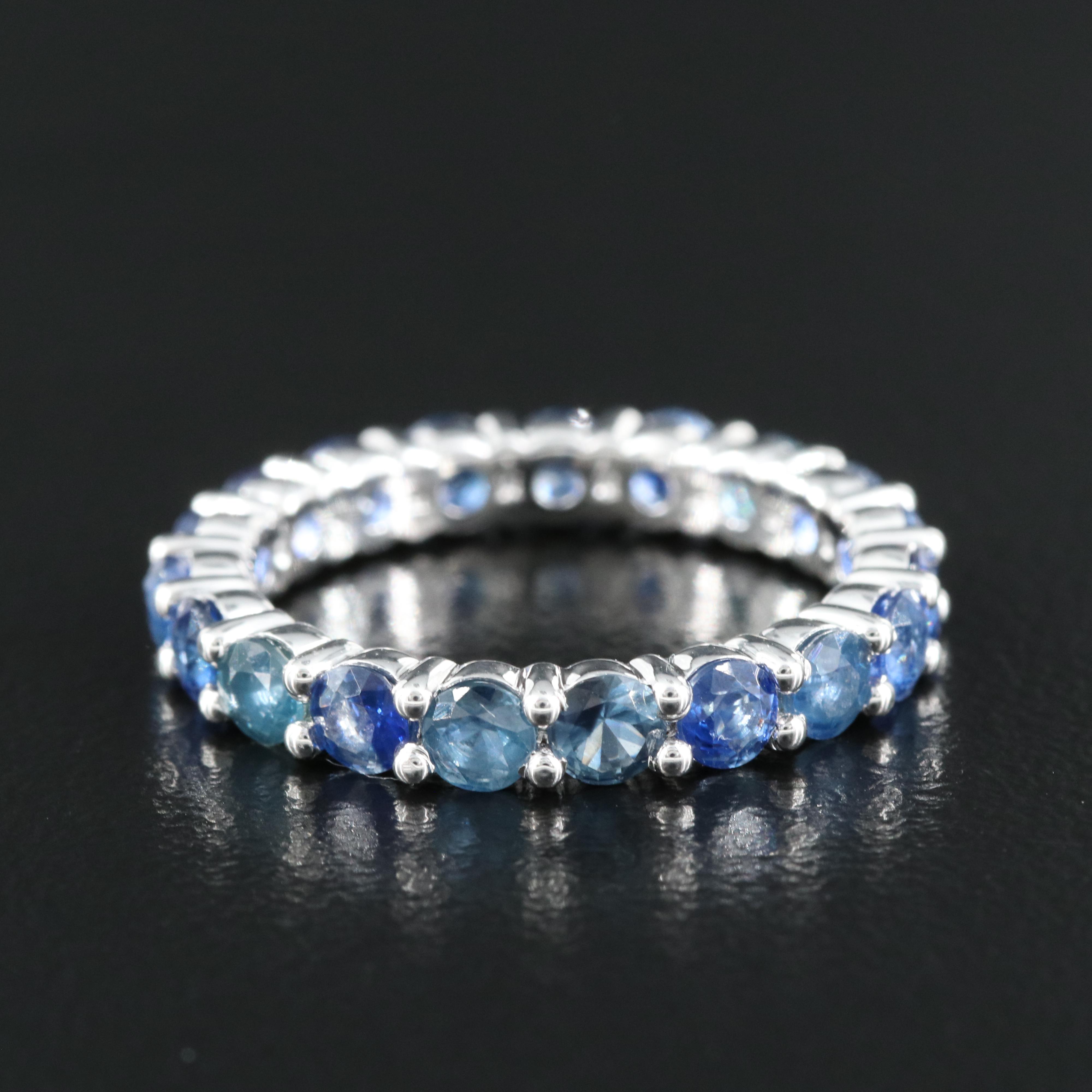 14K 3.32 CTW Sapphrie Eternity Band