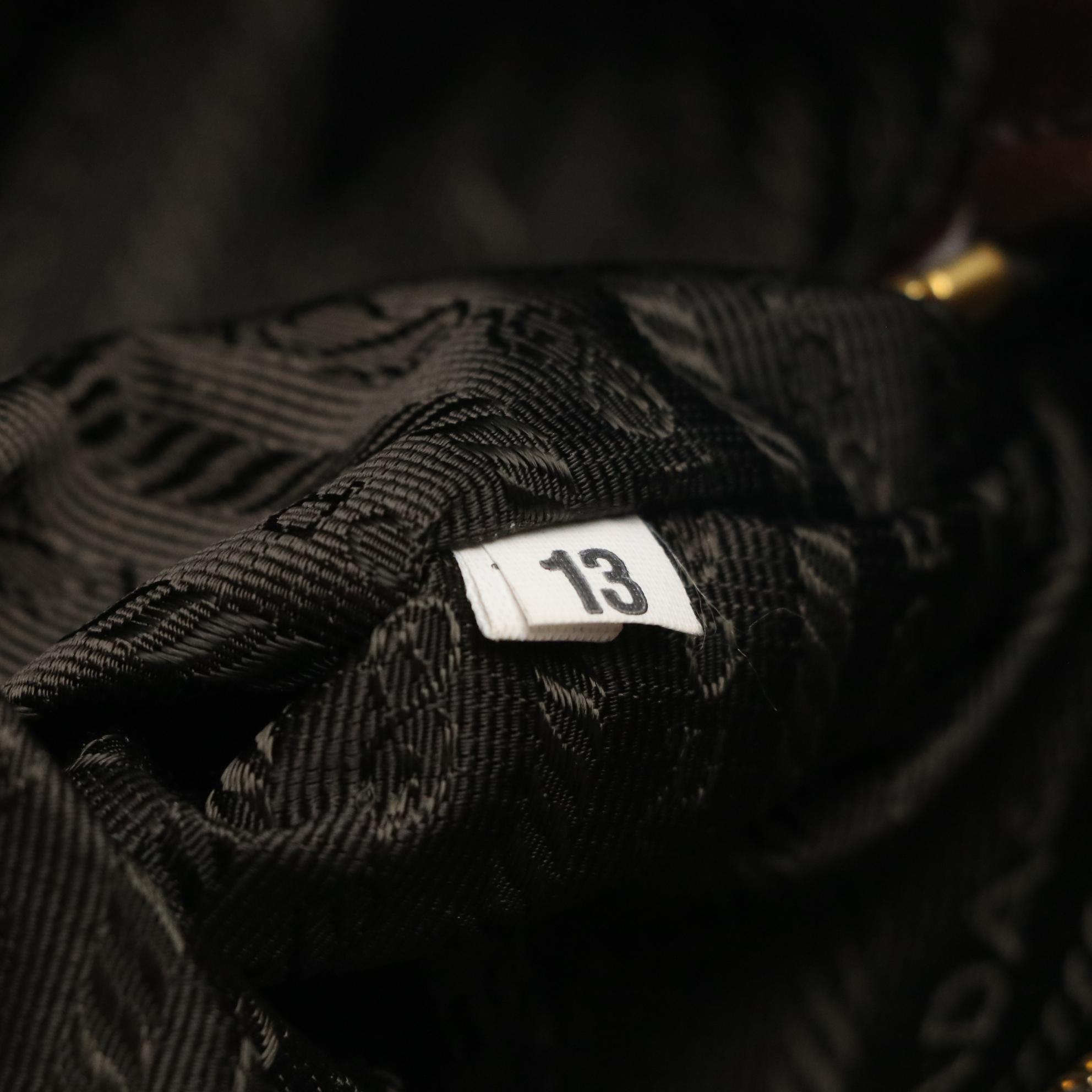 Prada Giraffe Print Calf Skin Push Lock Shoulder Bag