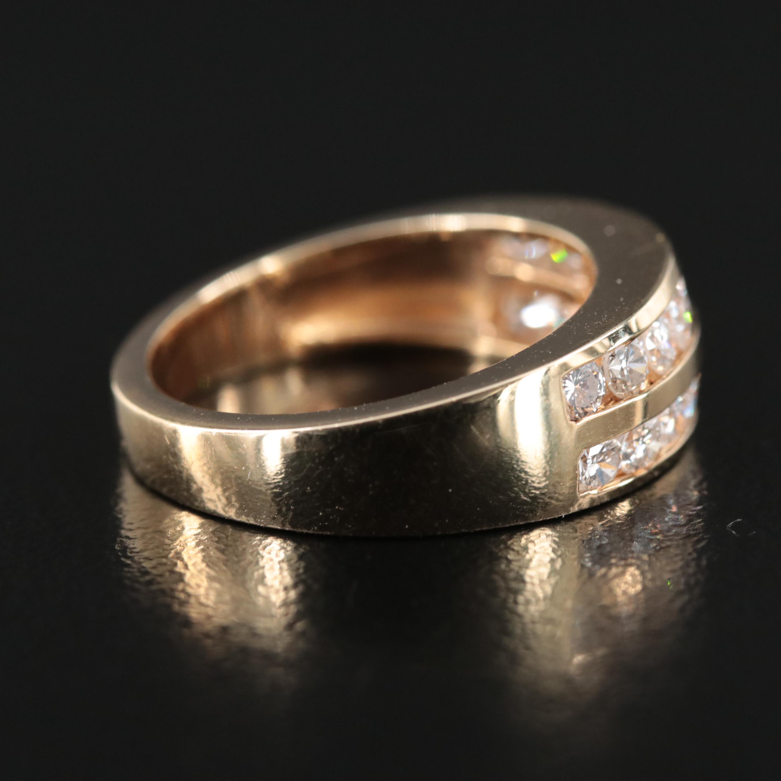 14K Double Row 0.85 CTW Diamond Ring