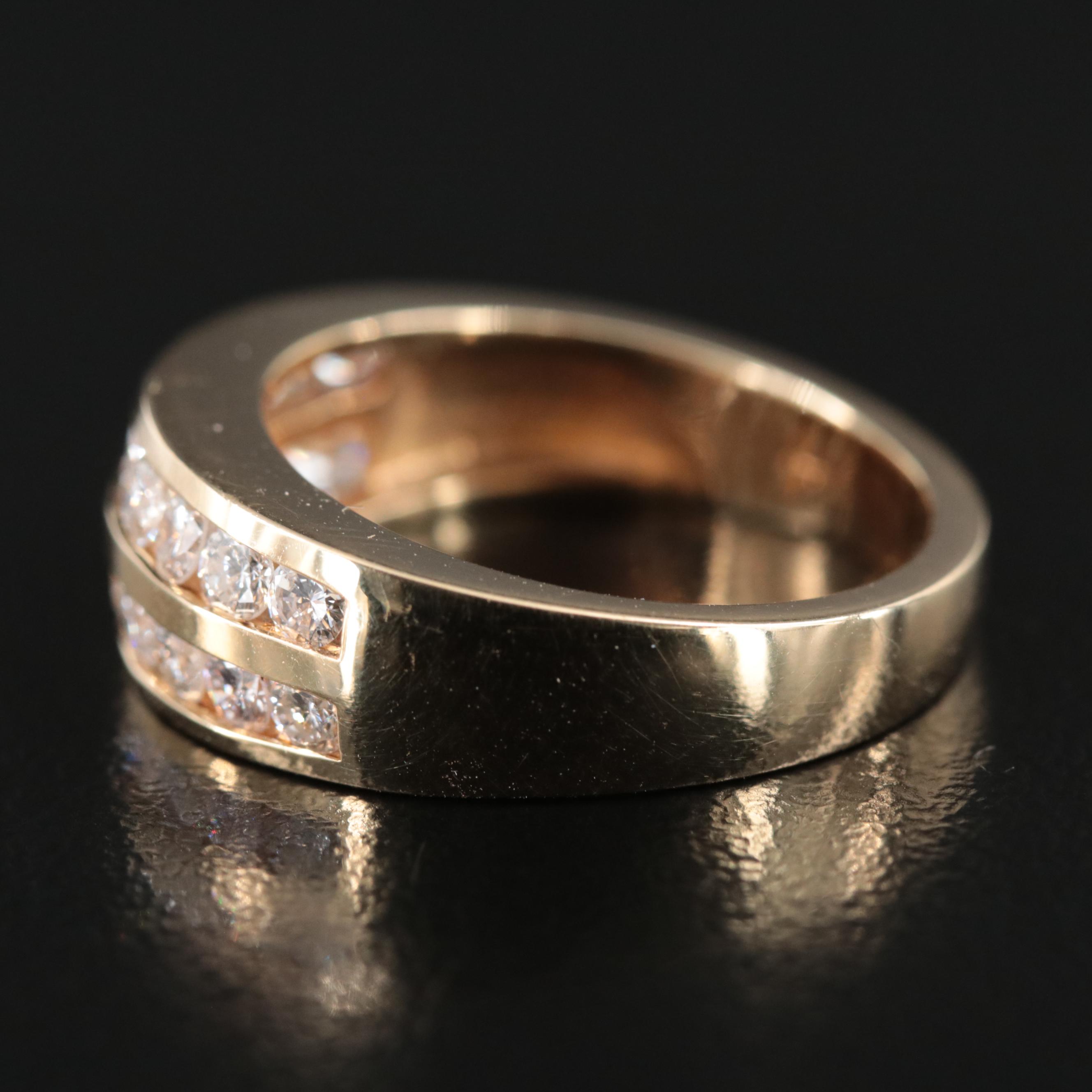 14K Double Row 0.85 CTW Diamond Ring