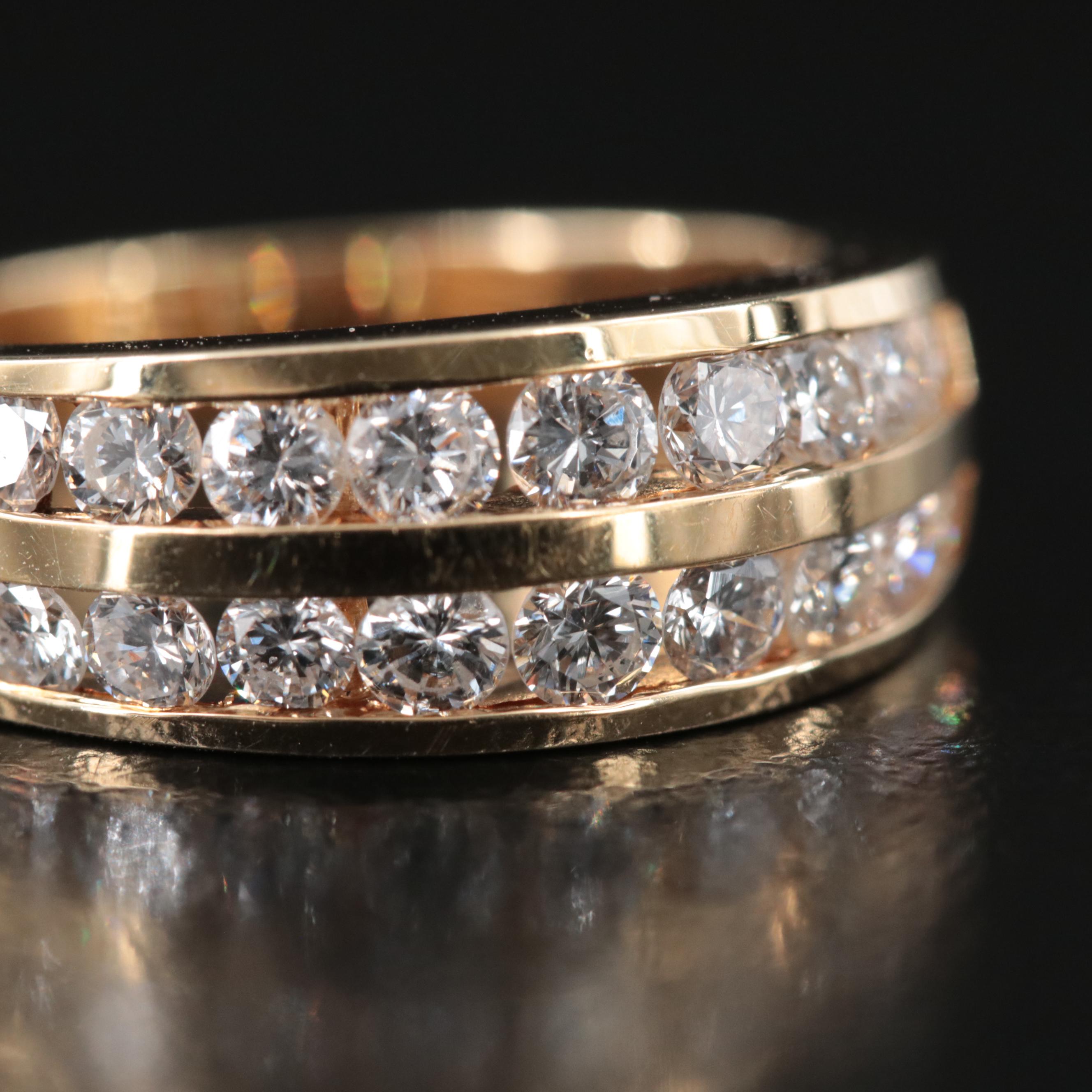 14K Double Row 0.85 CTW Diamond Ring