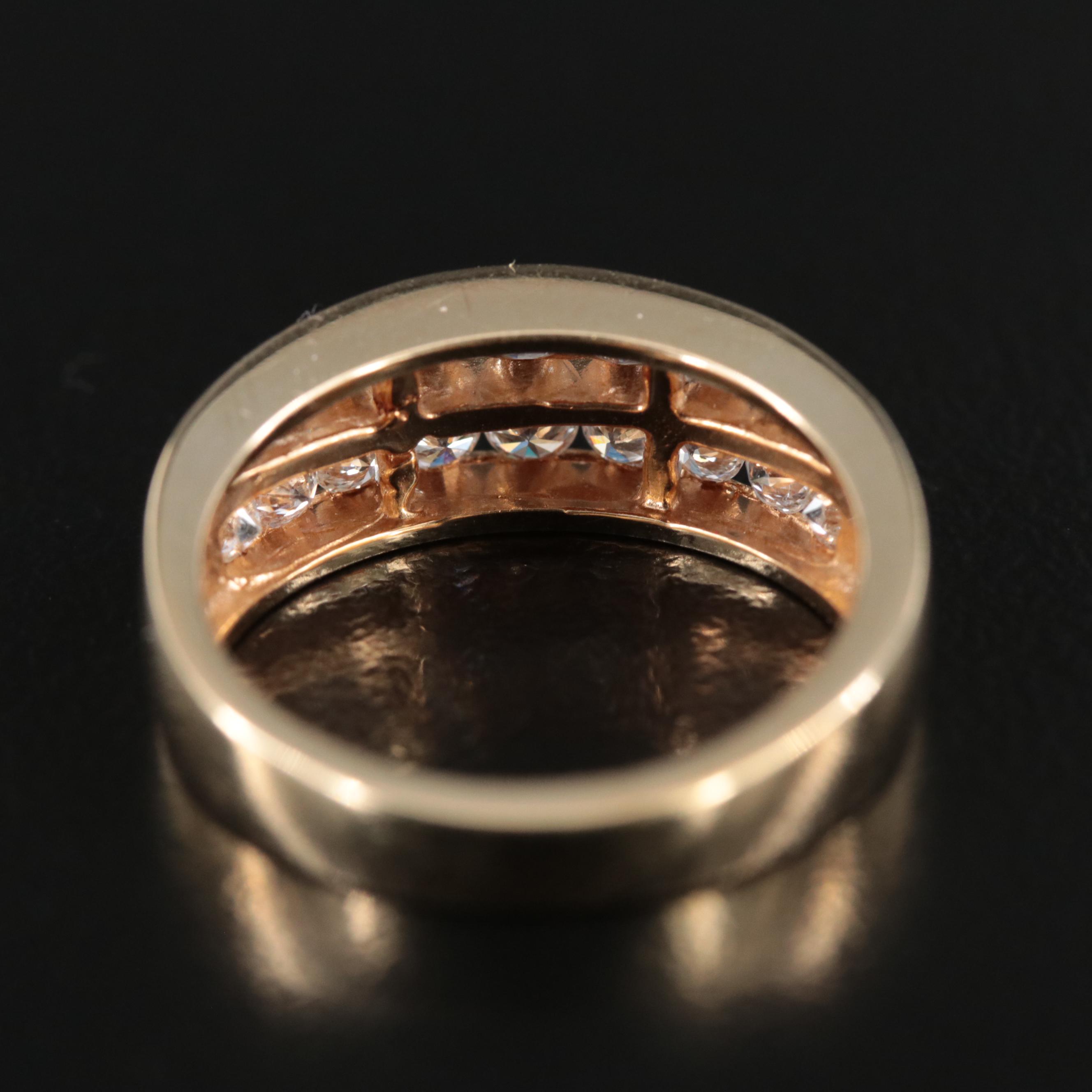 14K Double Row 0.85 CTW Diamond Ring