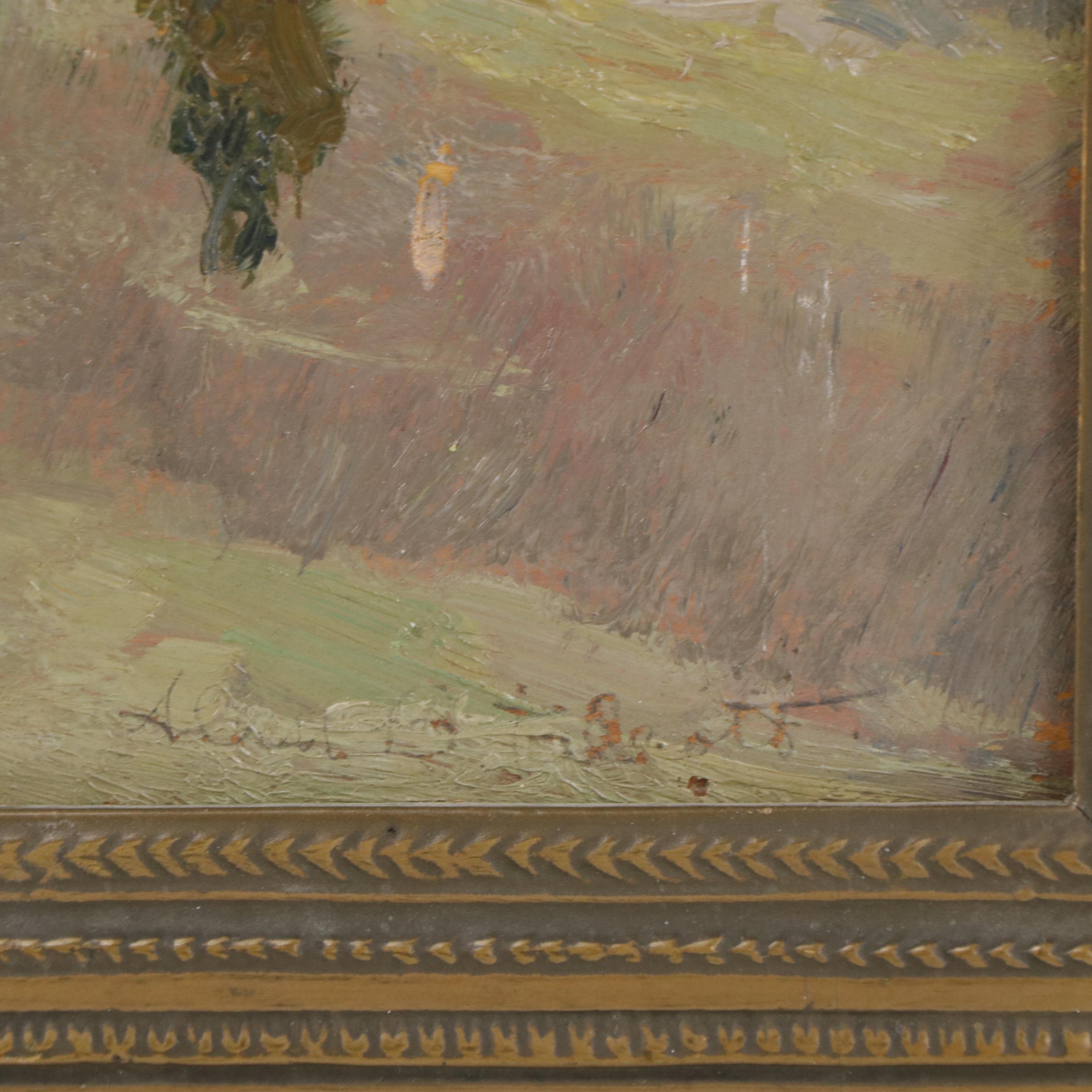 Alexander Scott Landscape Oil Painting, Early 20th Century