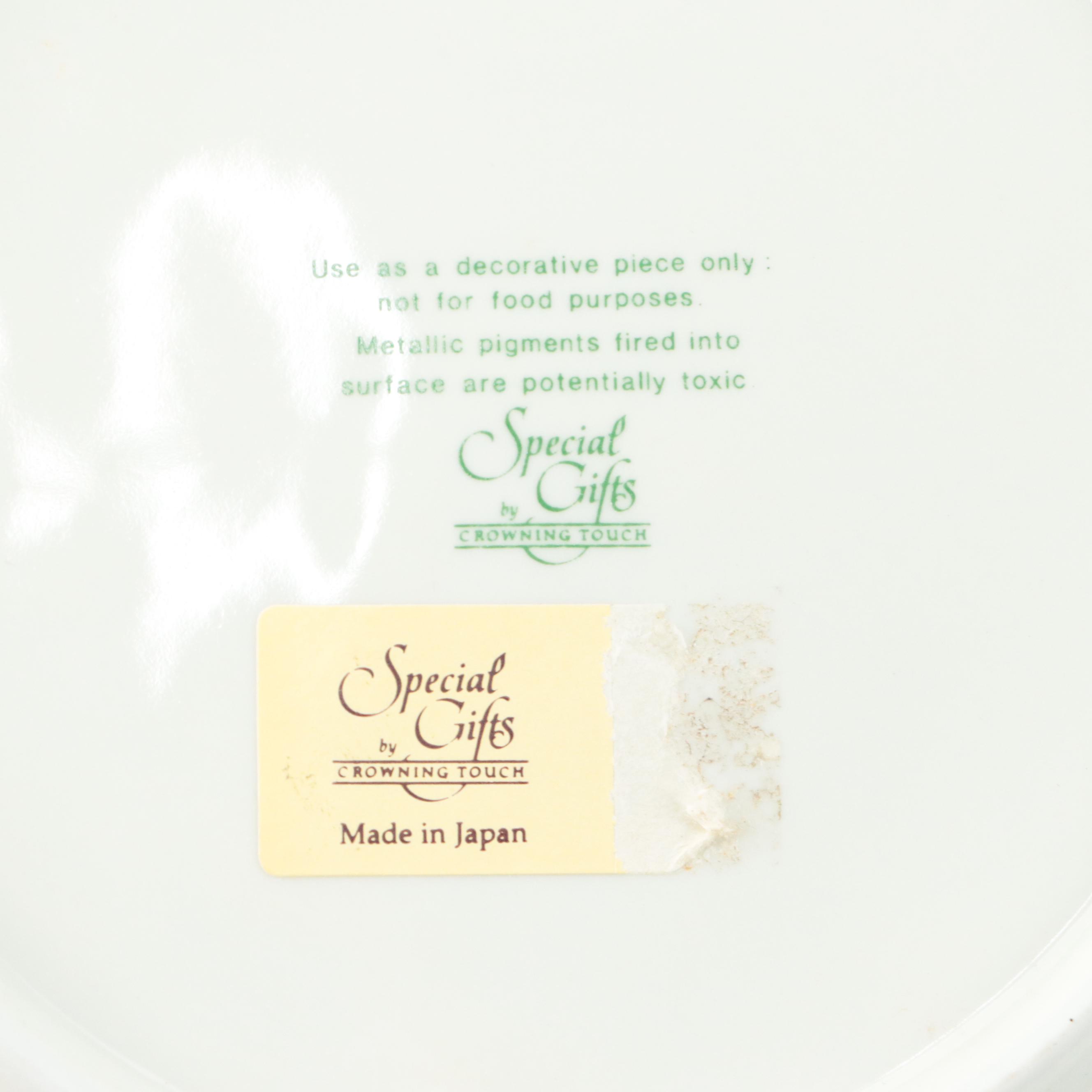 Ceramic Christmas Tree Cookie Jar, Metal Luminary, Plates and Other Décor