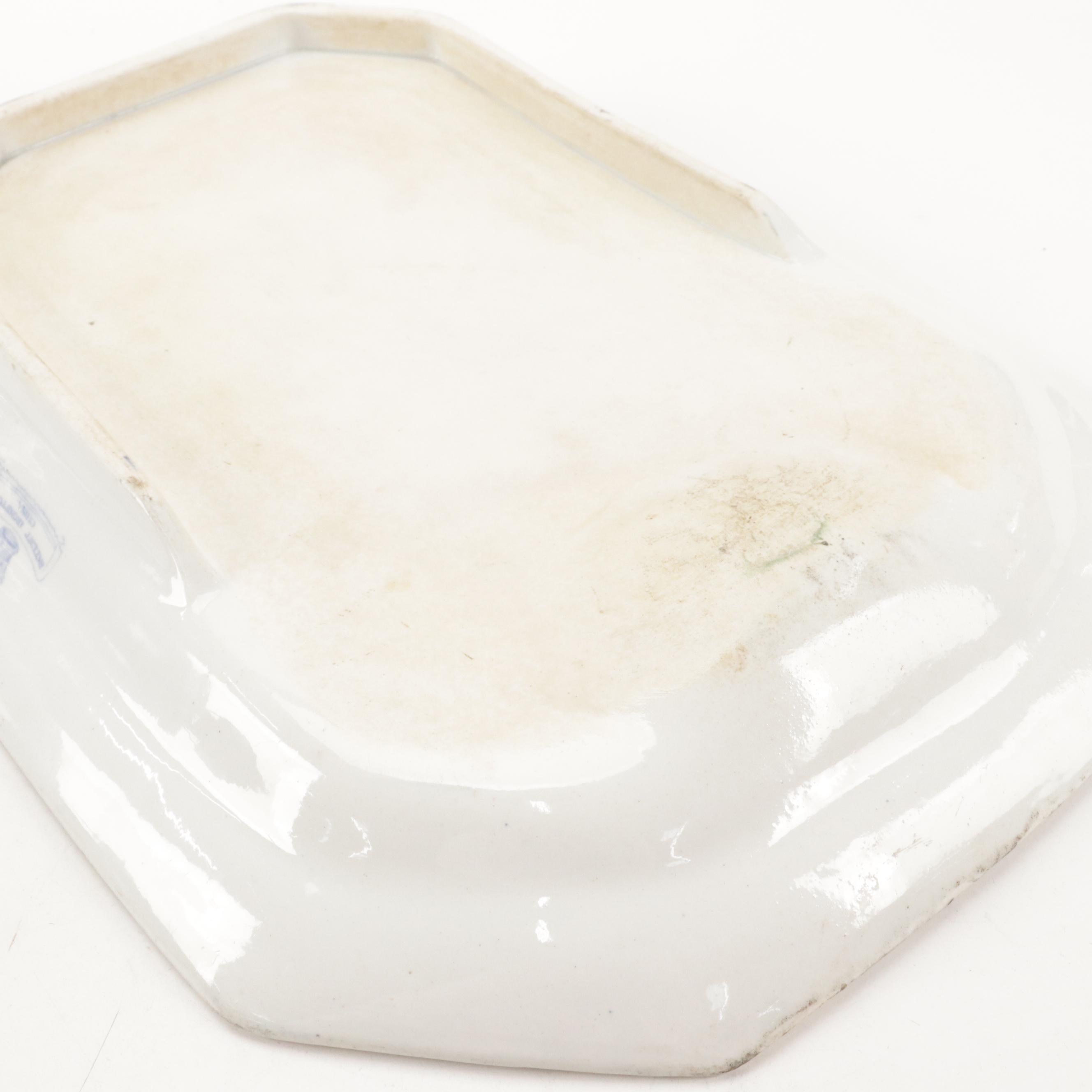 Mason's Ironstone Meat Platter with Wedgwood Plate and Chinese Rice Dishes