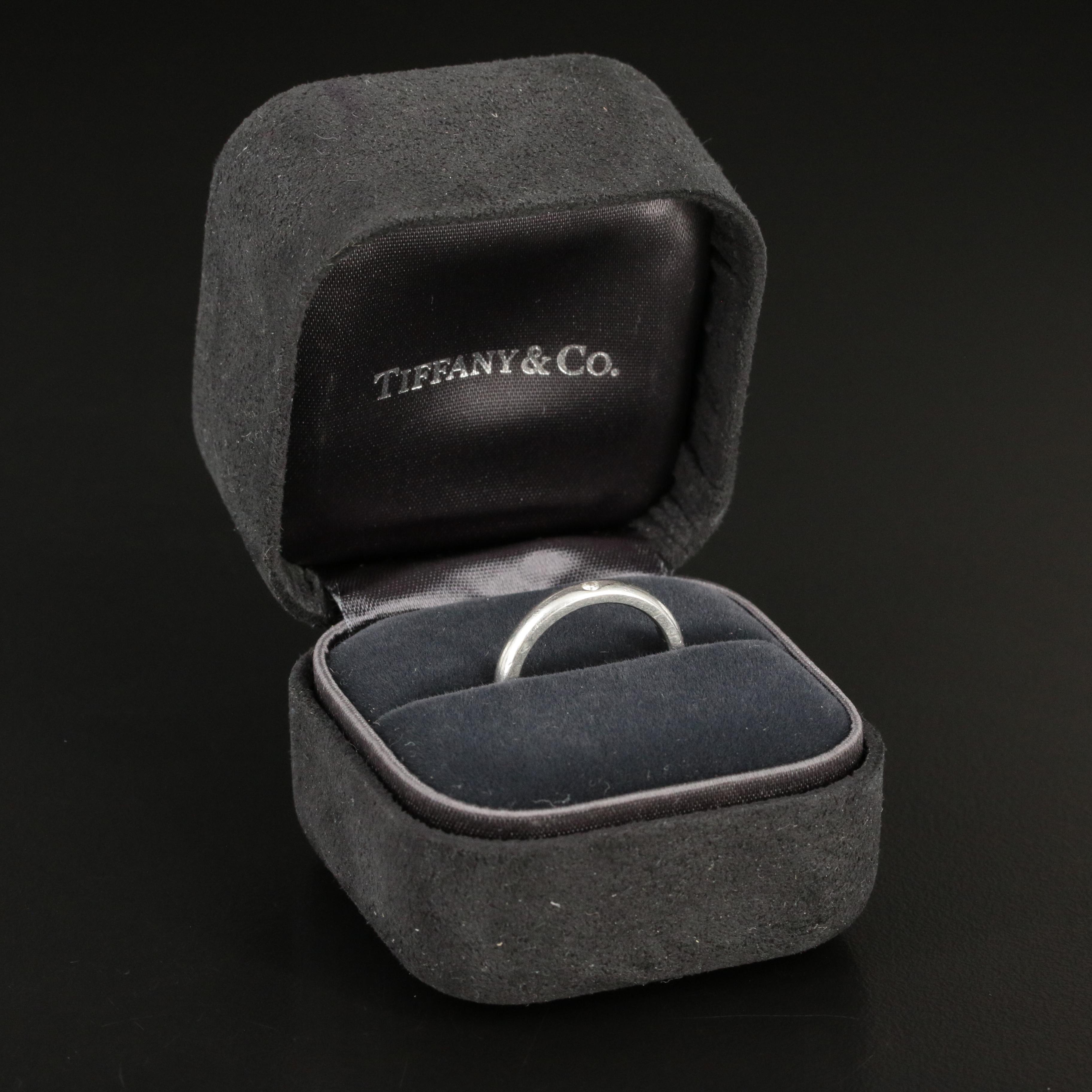 Elsa Peretti for Tiffany & Co. Platinum Band with Diamond Accent