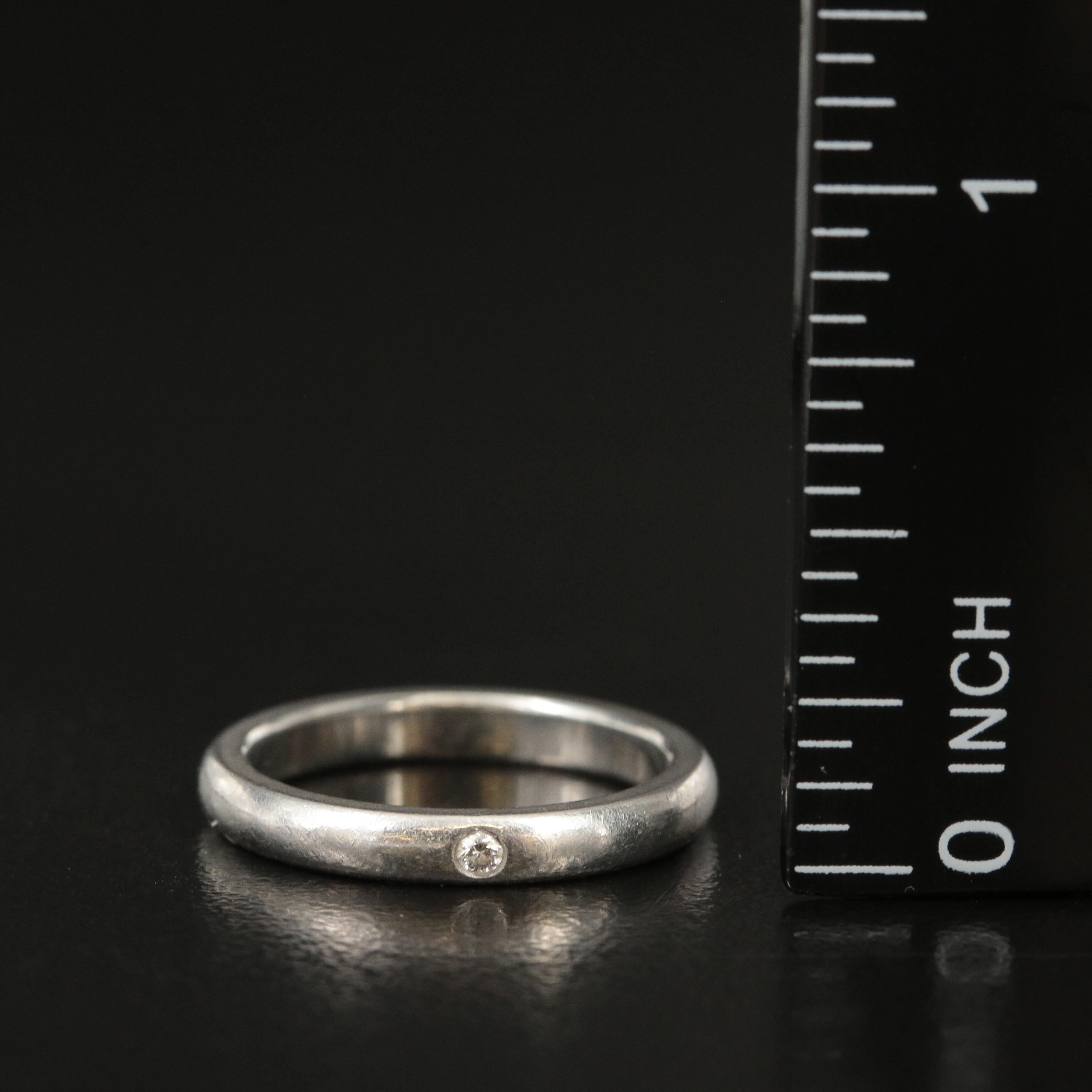 Elsa Peretti for Tiffany & Co. Platinum Band with Diamond Accent