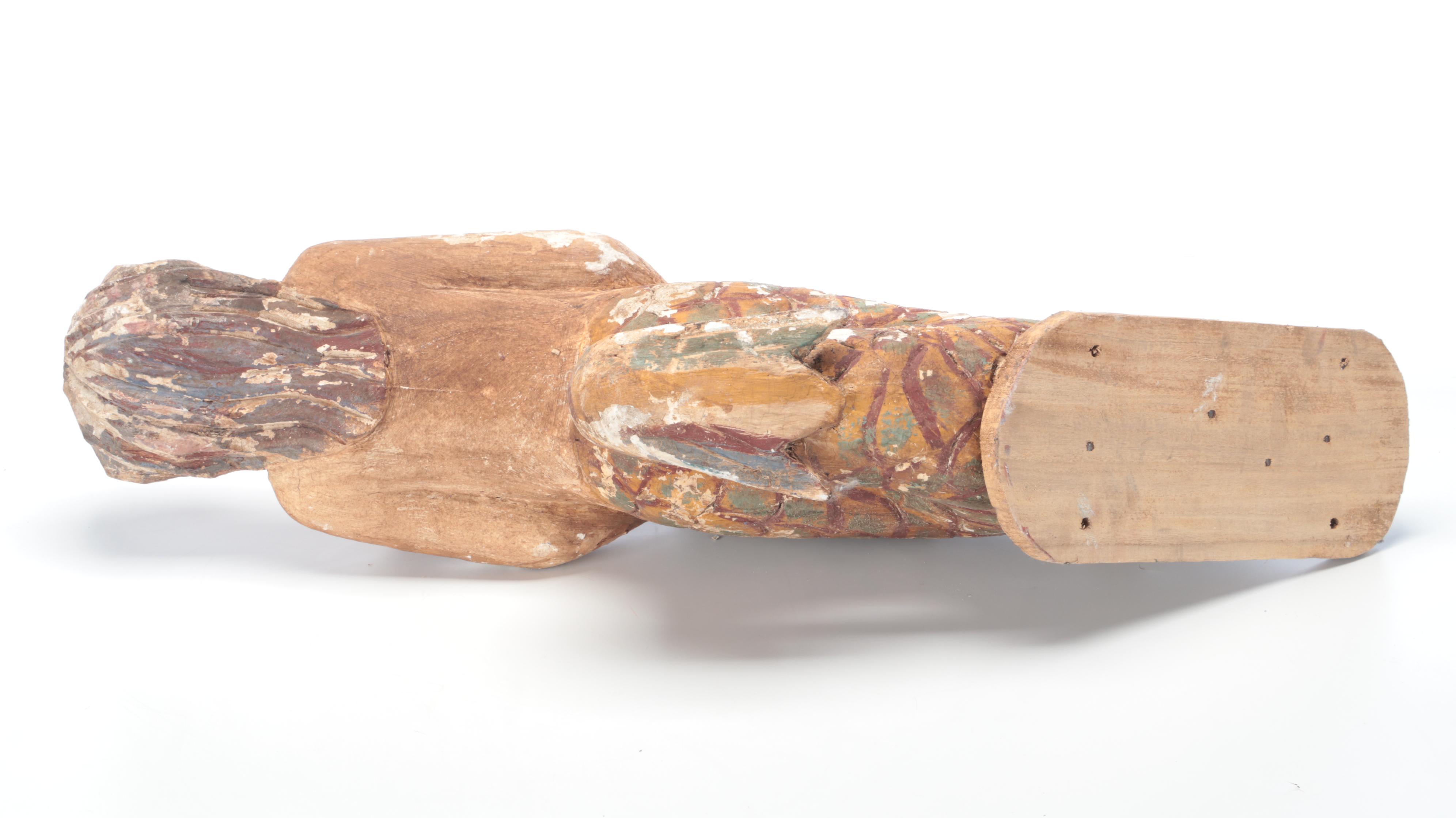 Carved Ship's Masthead in the Form of a Mermaid