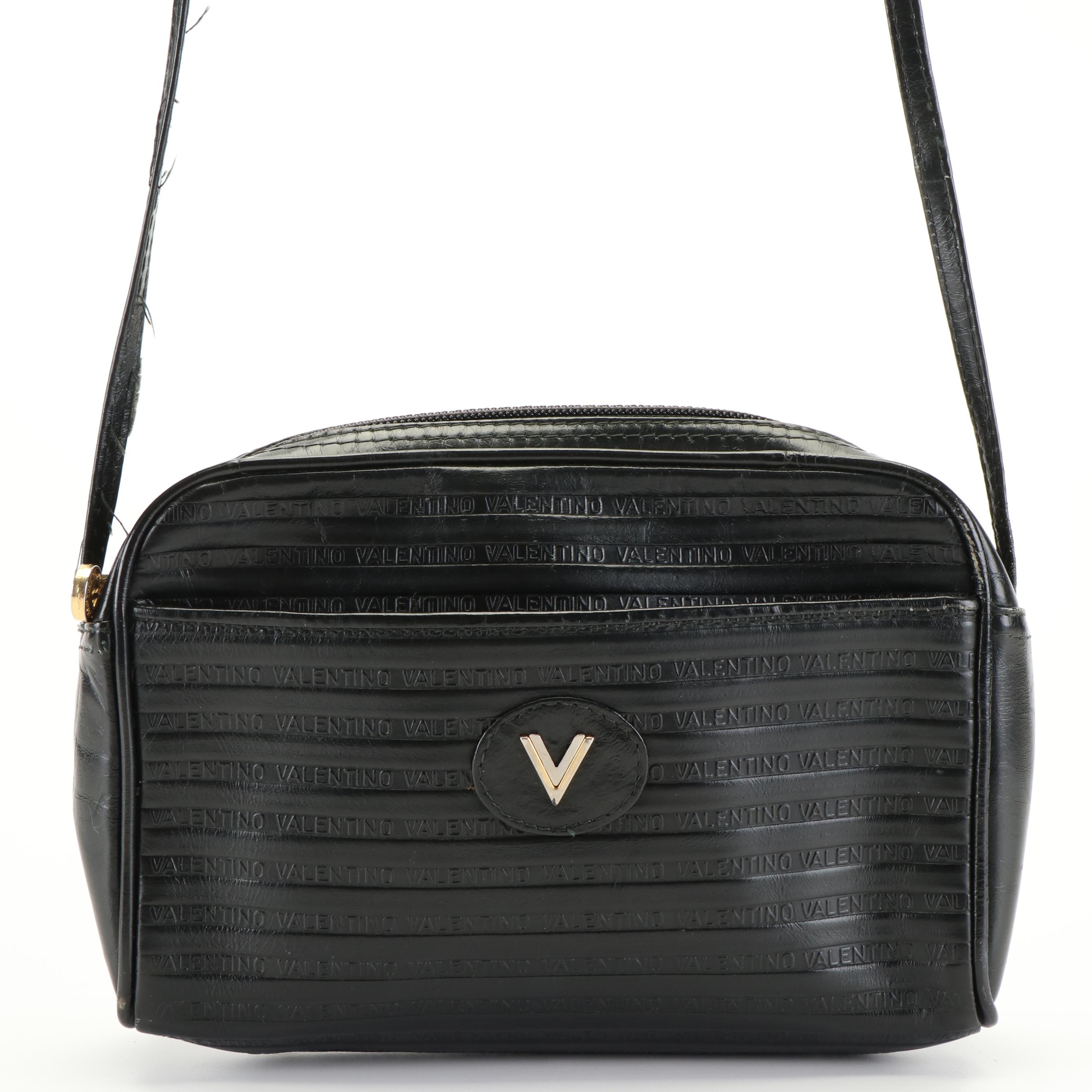 Mario Valentino Black Leather Shoulder Bag