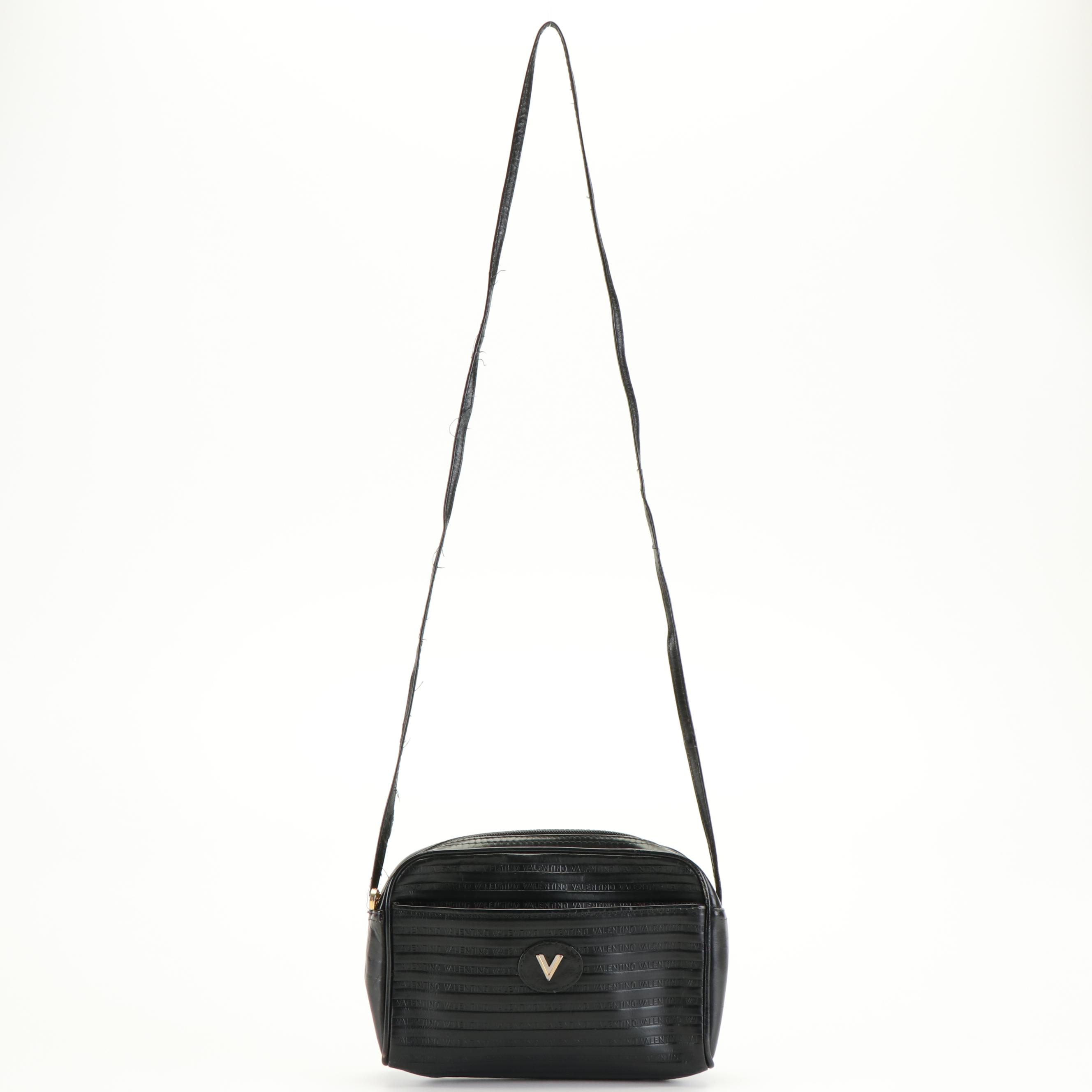 Mario Valentino Black Leather Shoulder Bag