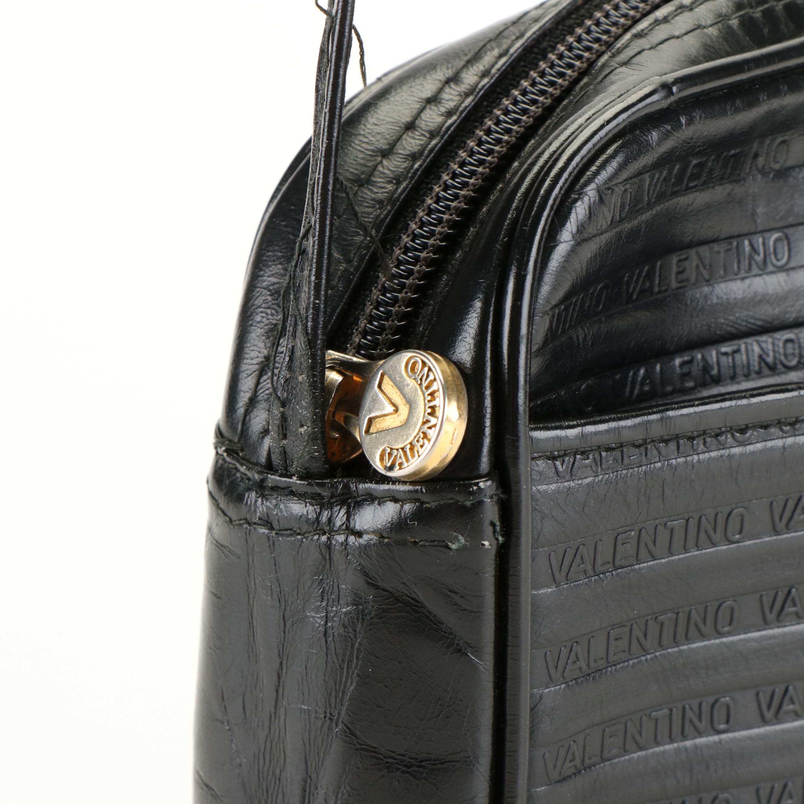 Mario Valentino Black Leather Shoulder Bag