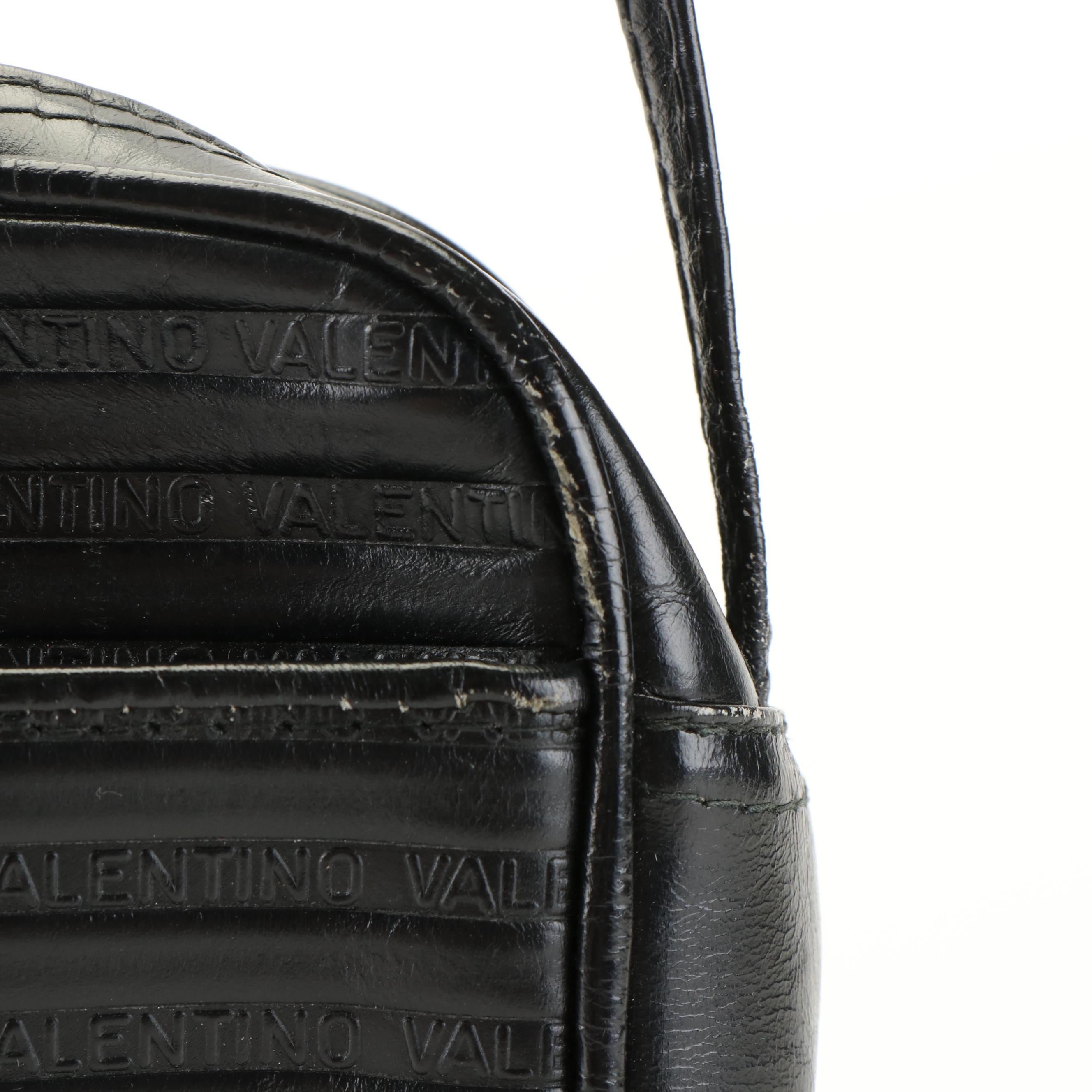 Mario Valentino Black Leather Shoulder Bag