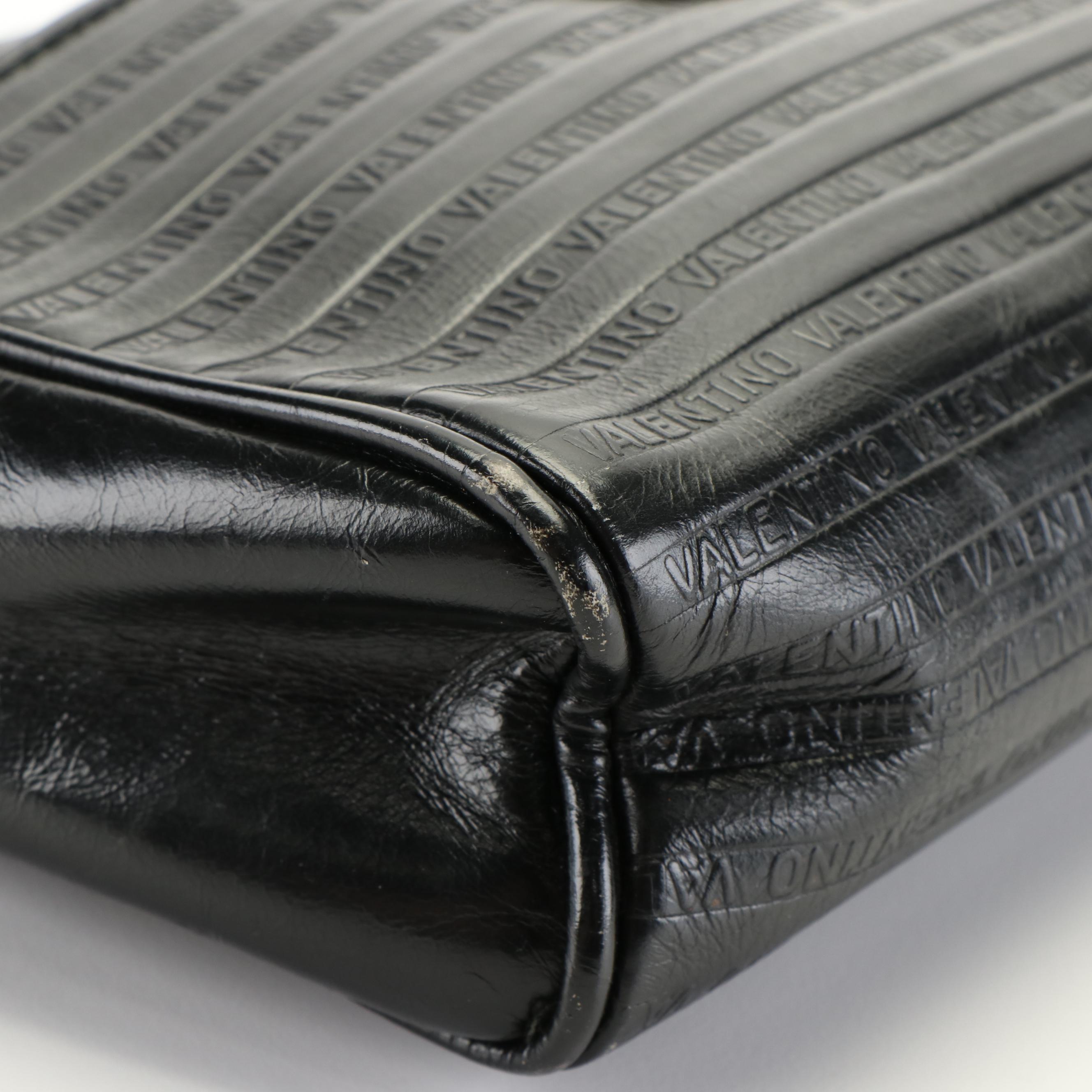 Mario Valentino Black Leather Shoulder Bag