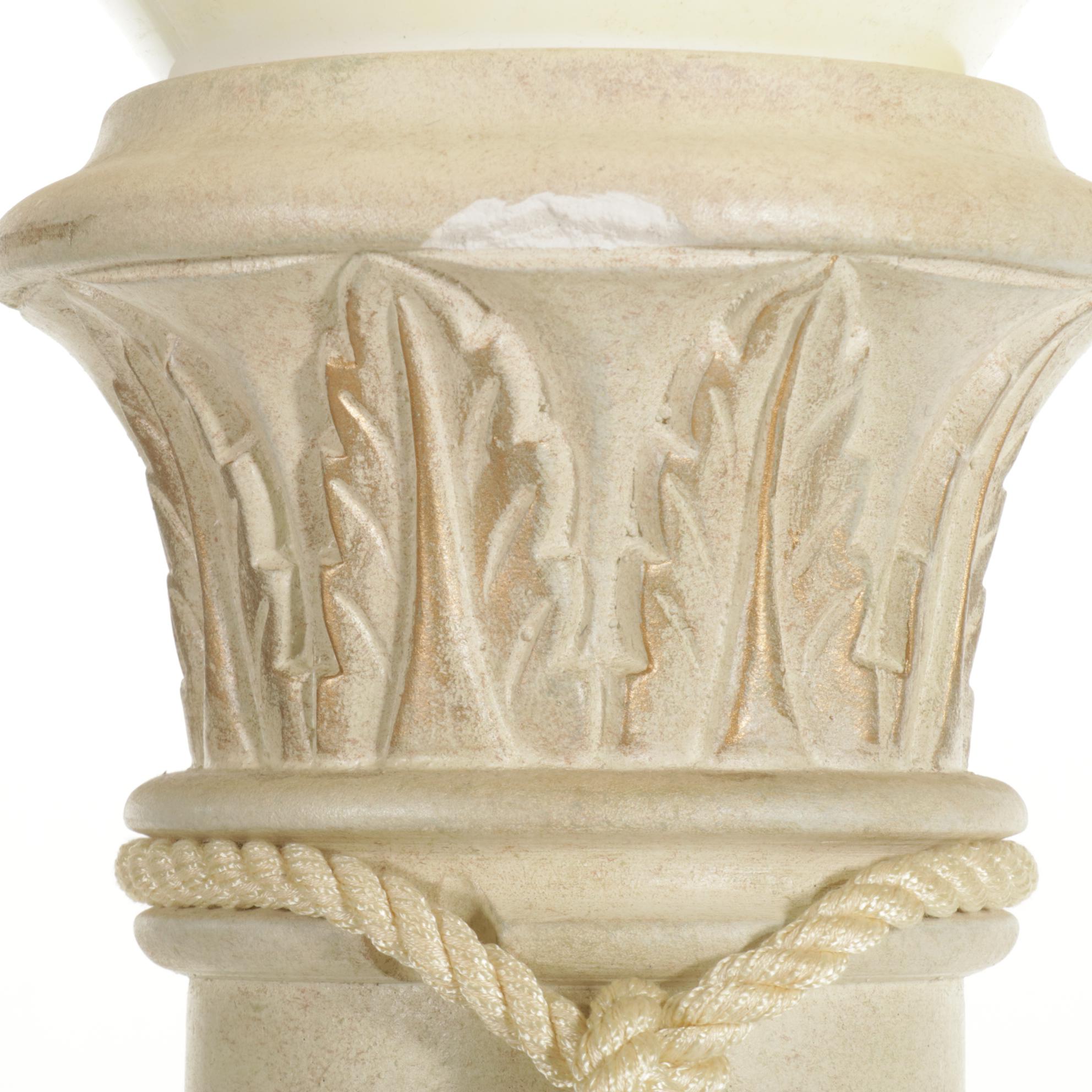 Neoclassical Style Cast Plaster Torchiere Floor Lamp, Late 20th Century