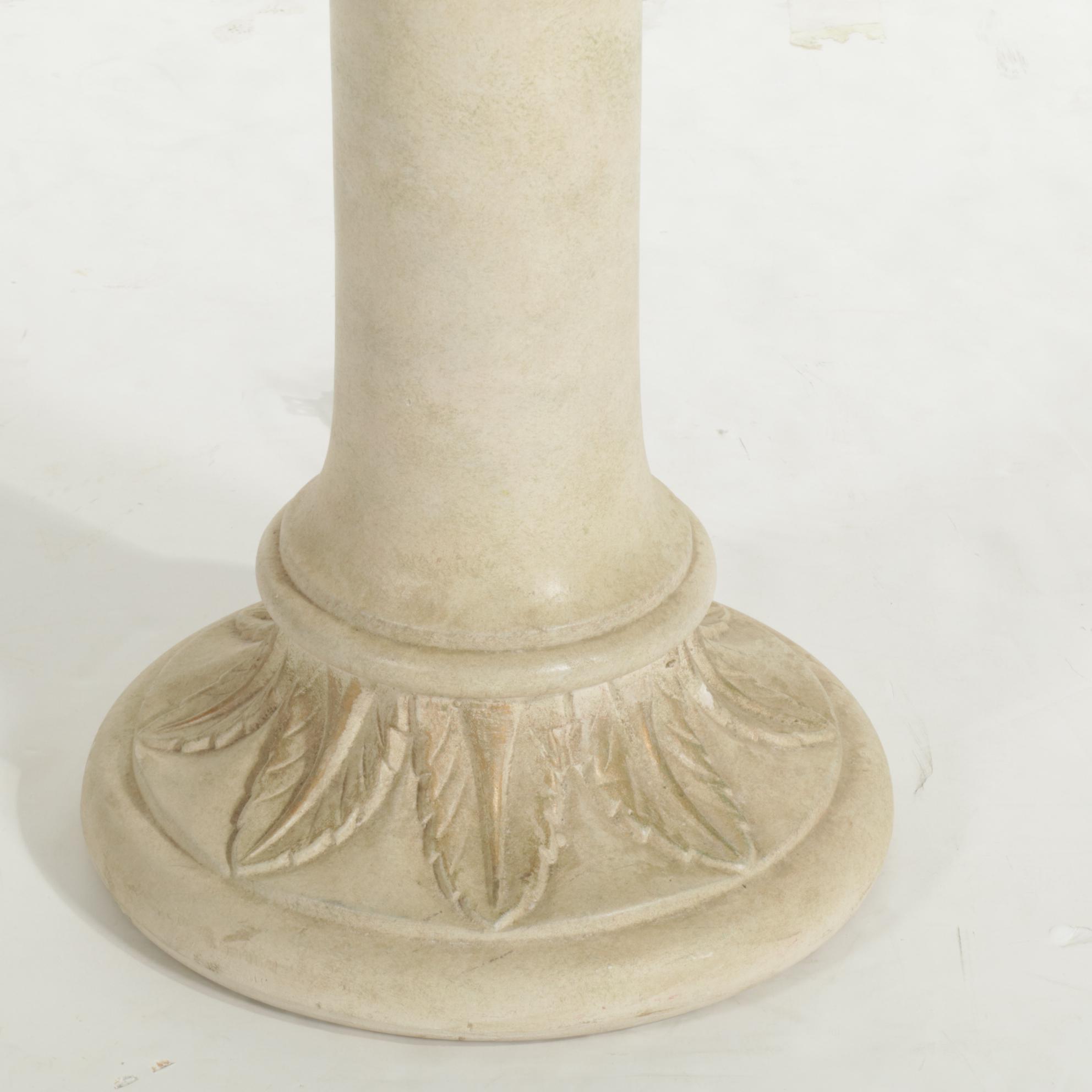 Neoclassical Style Cast Plaster Torchiere Floor Lamp, Late 20th Century