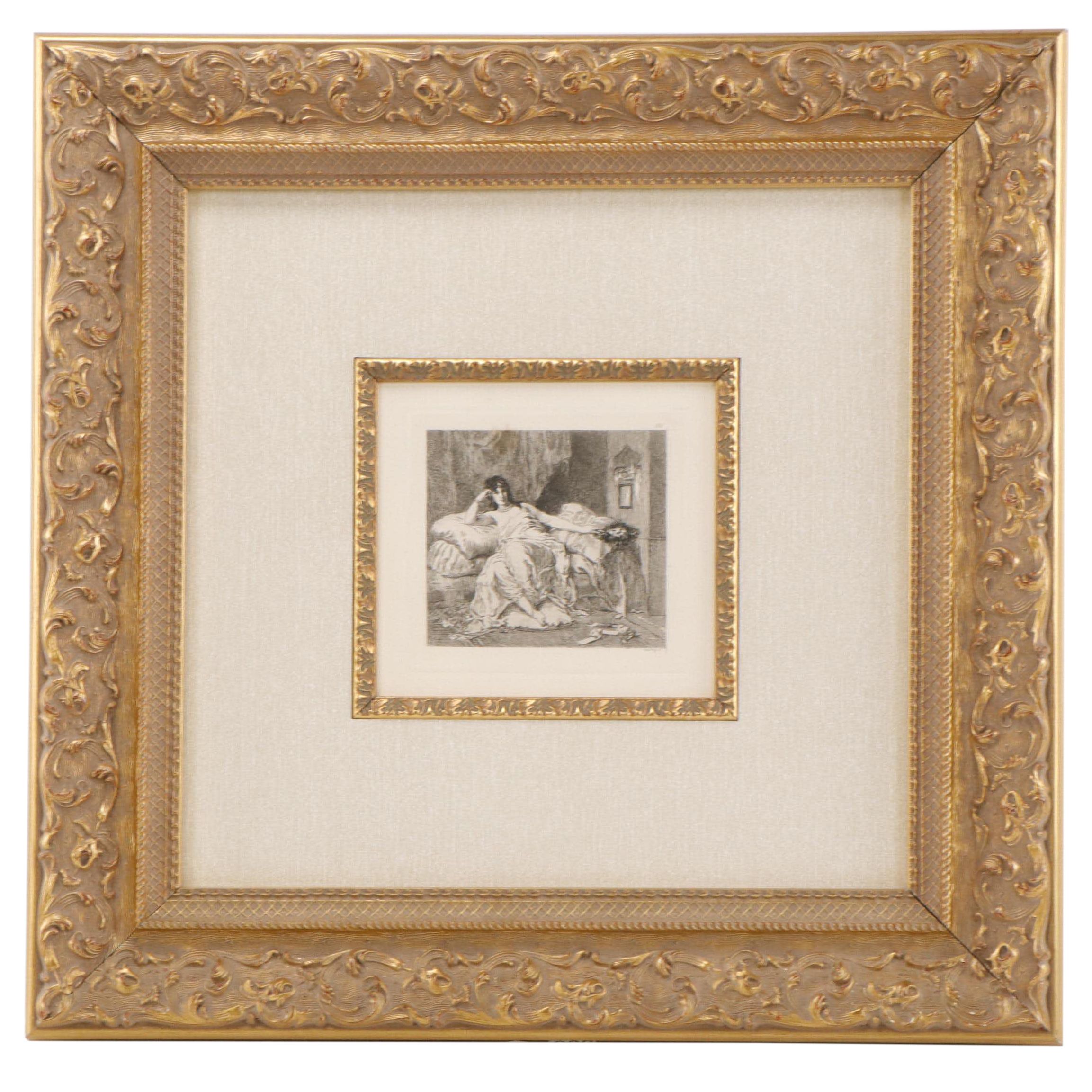 Engraving After "Harem Woman" by Henri-Leiopold Levy