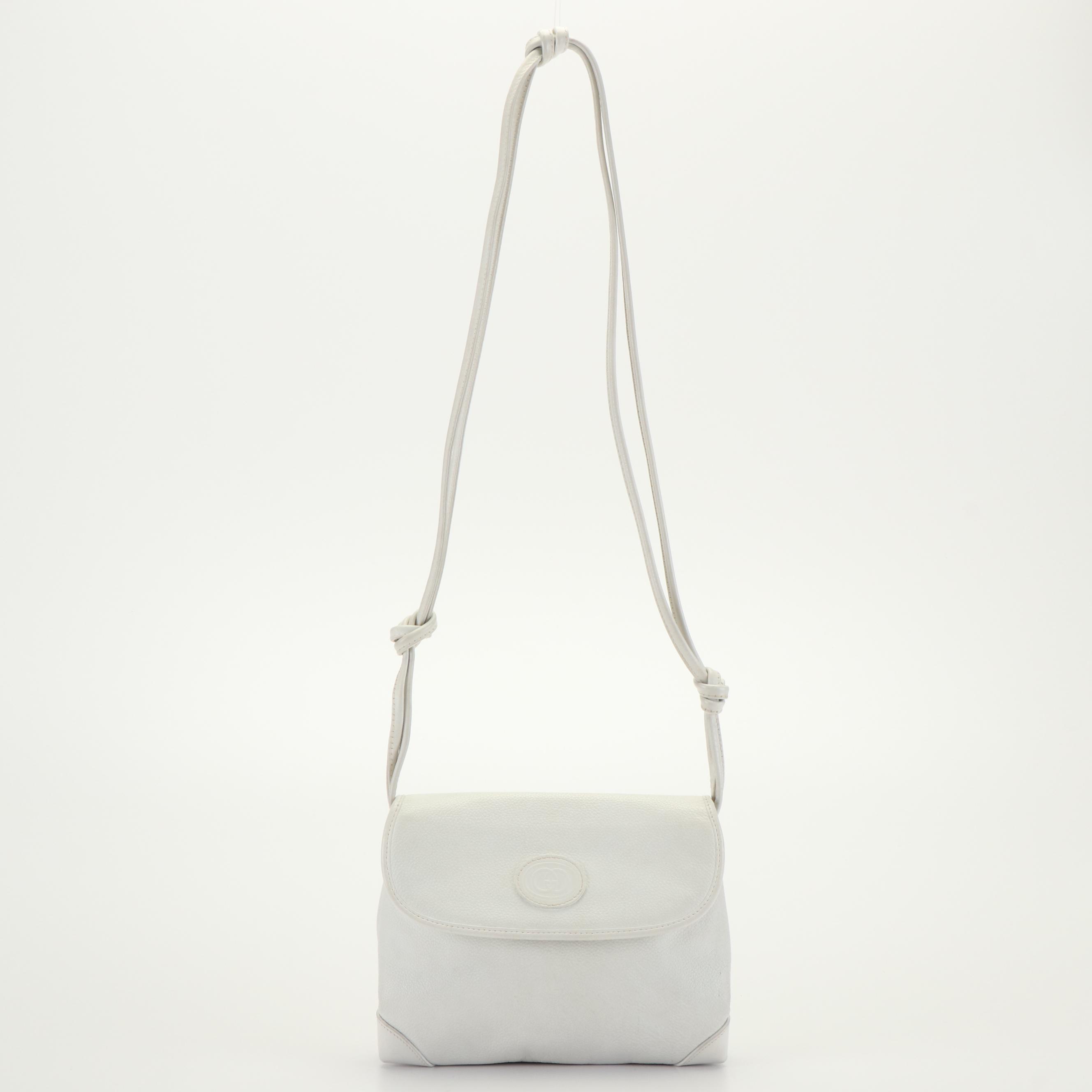 Gucci White Leather Crossbody Bag