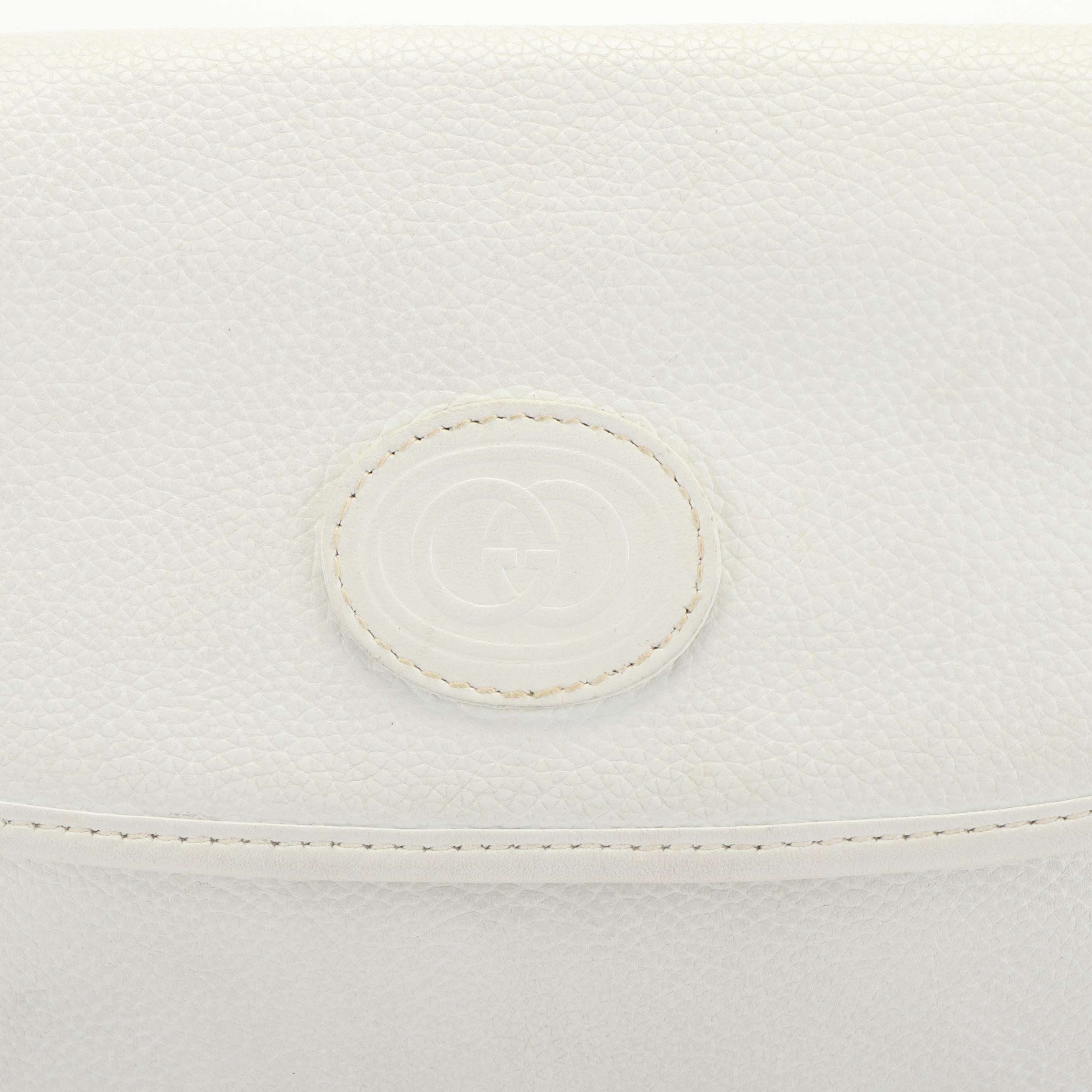 Gucci White Leather Crossbody Bag
