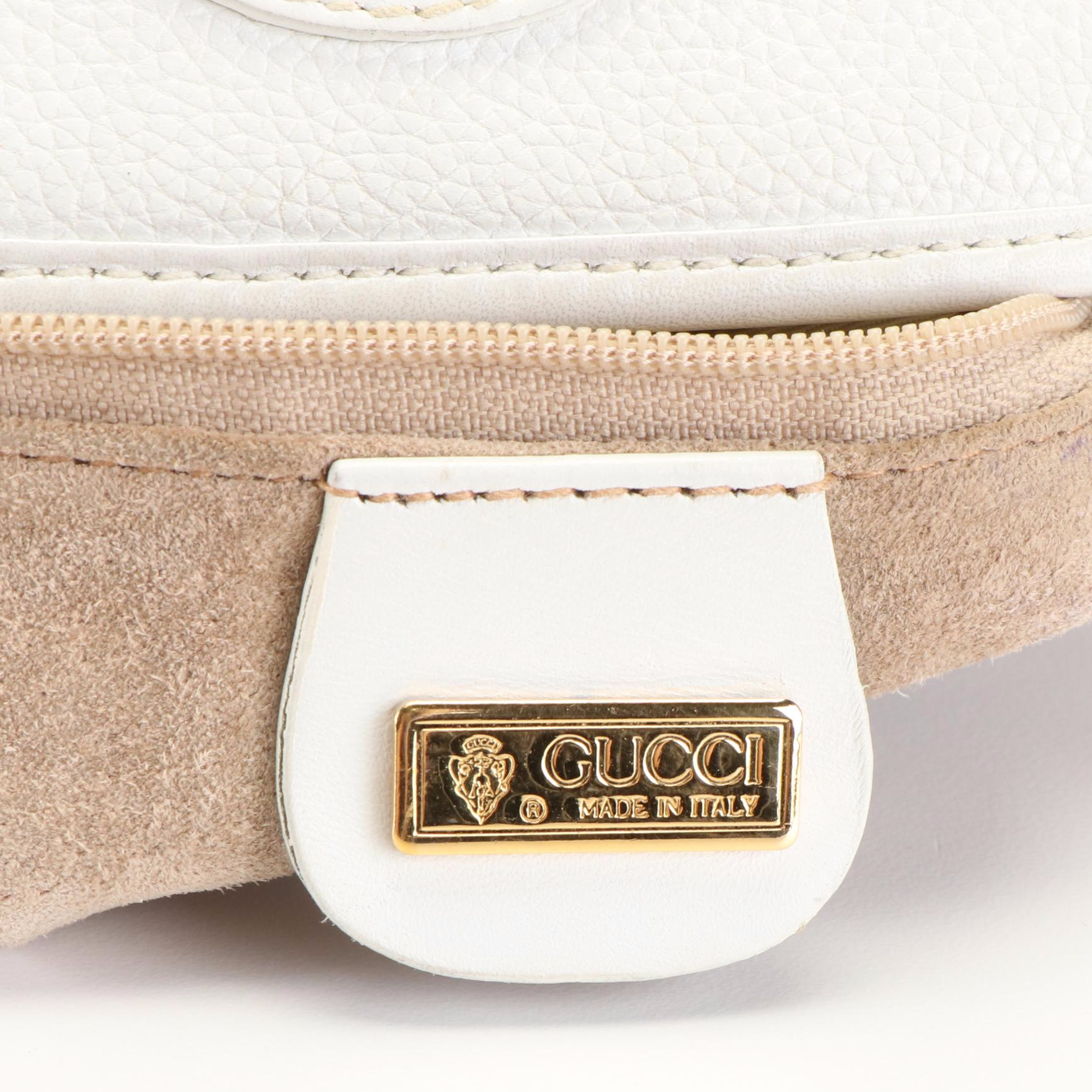 Gucci White Leather Crossbody Bag